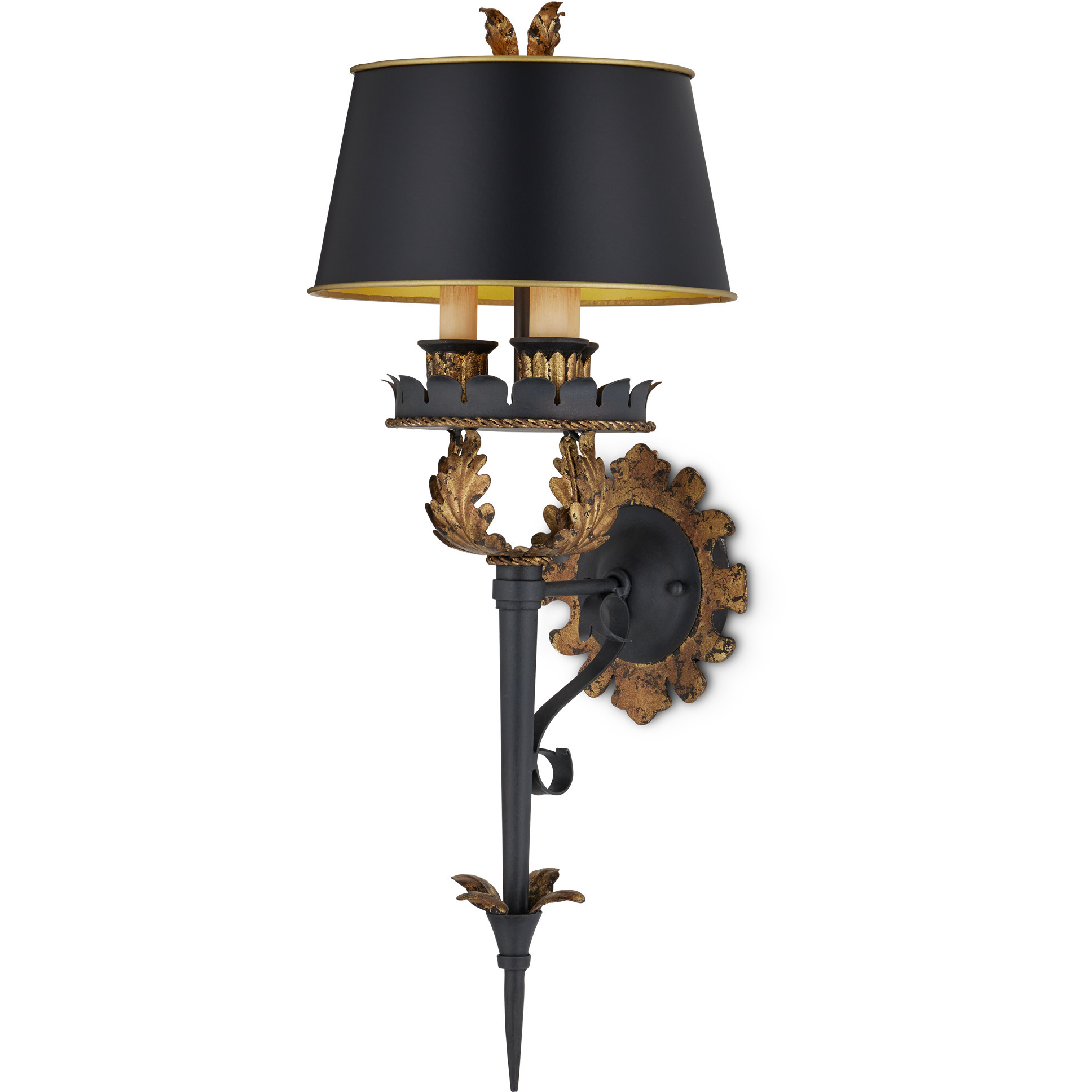 The Duke 3 Light 10 inch Zanzibar Black Wall Sconce Wall Light, Winterthur Collection