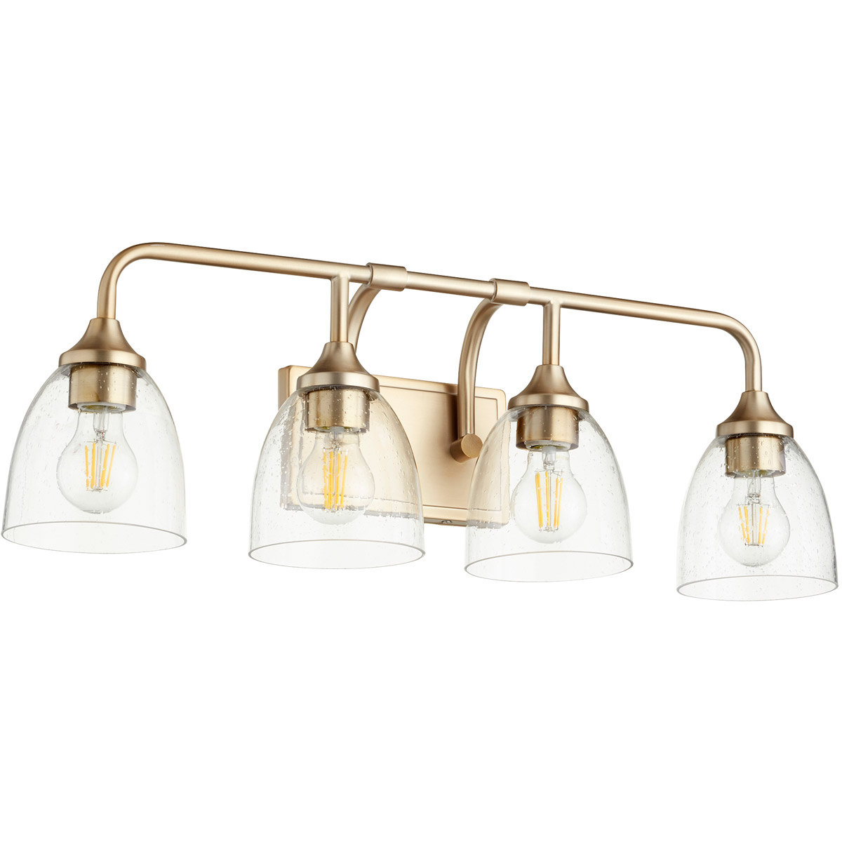 Quorum 5059-4-280 Enclave 4 Light 27 inch Aged Brass Vanity Light Wall ...