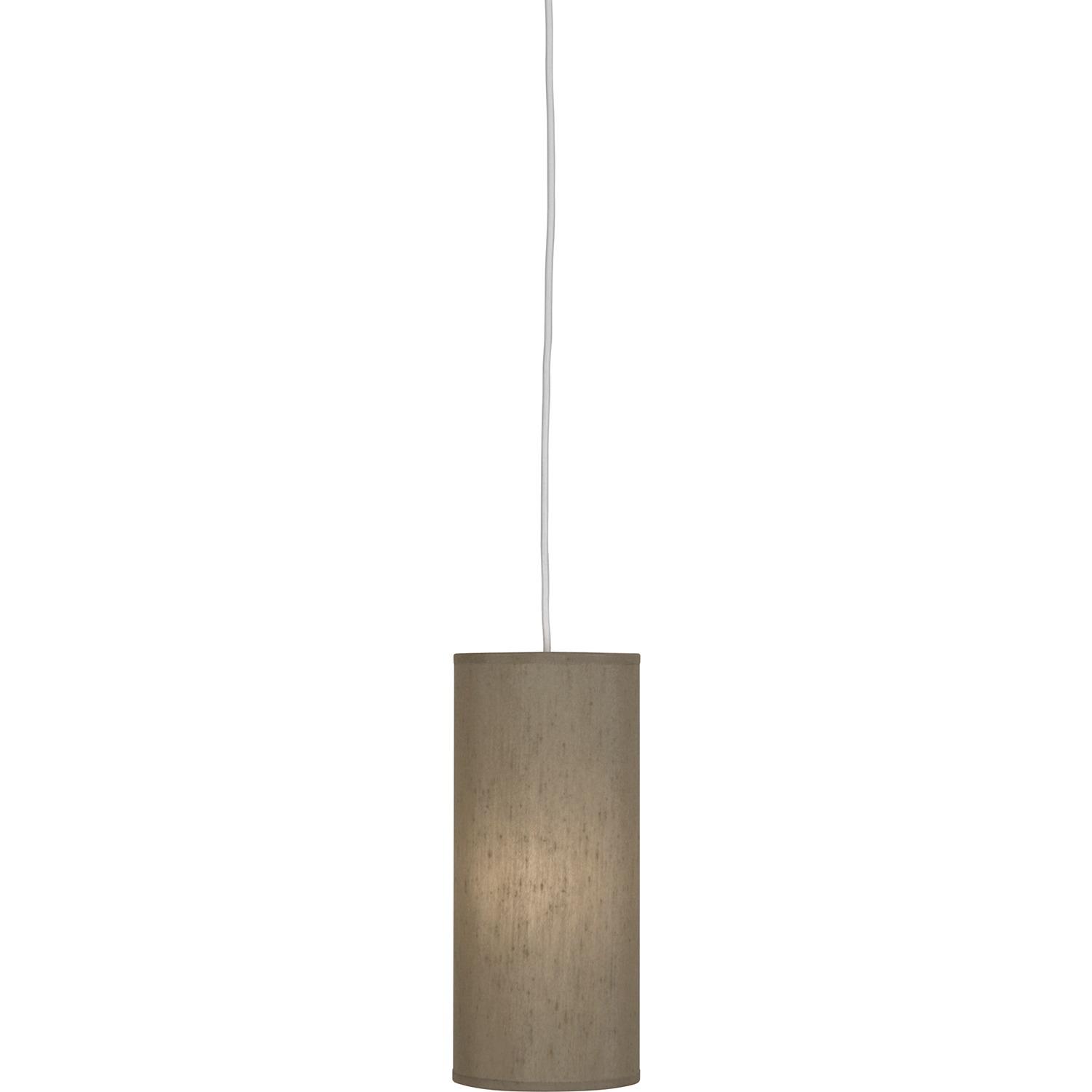 Elena 1 Light 6 inch Painted White Pendant Ceiling Light in Mushroom Dupioni