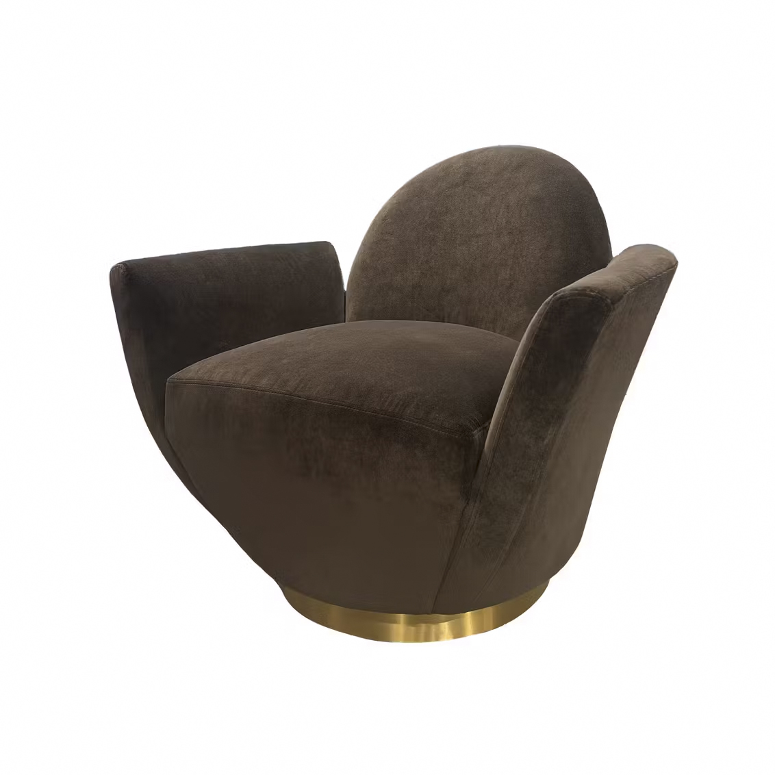 Alba Brown and Gold Chair