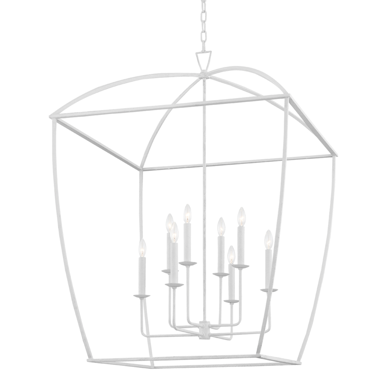 Bryant 8 Light 34 inch White Plaster Pendant Ceiling Light