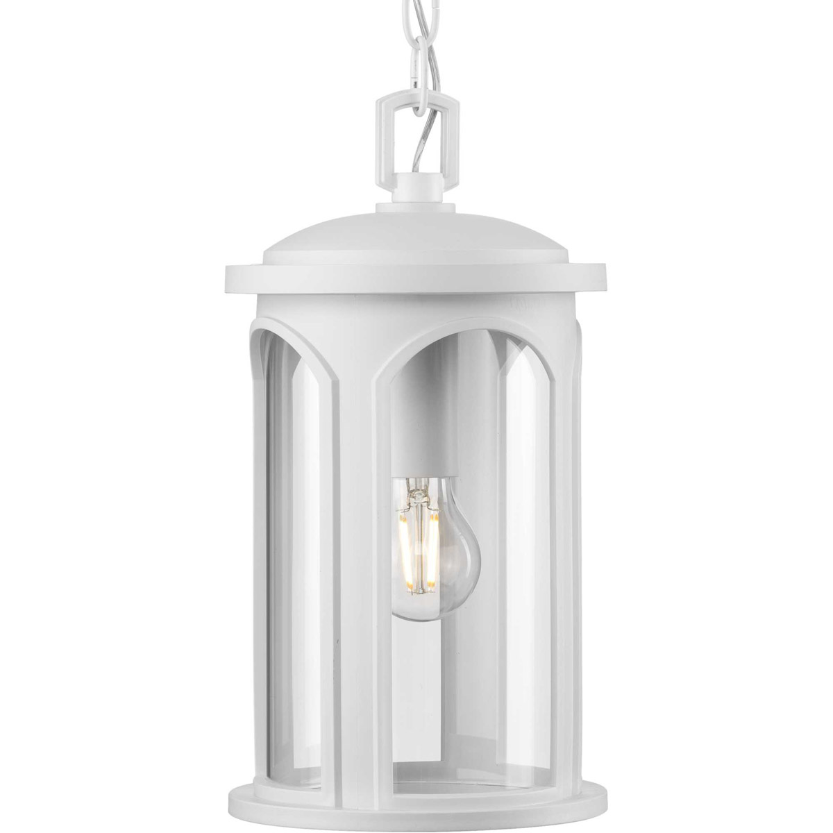 Gables 1 Light 7.5 inch Satin White Outdoor Hanging Lantern in Matte White