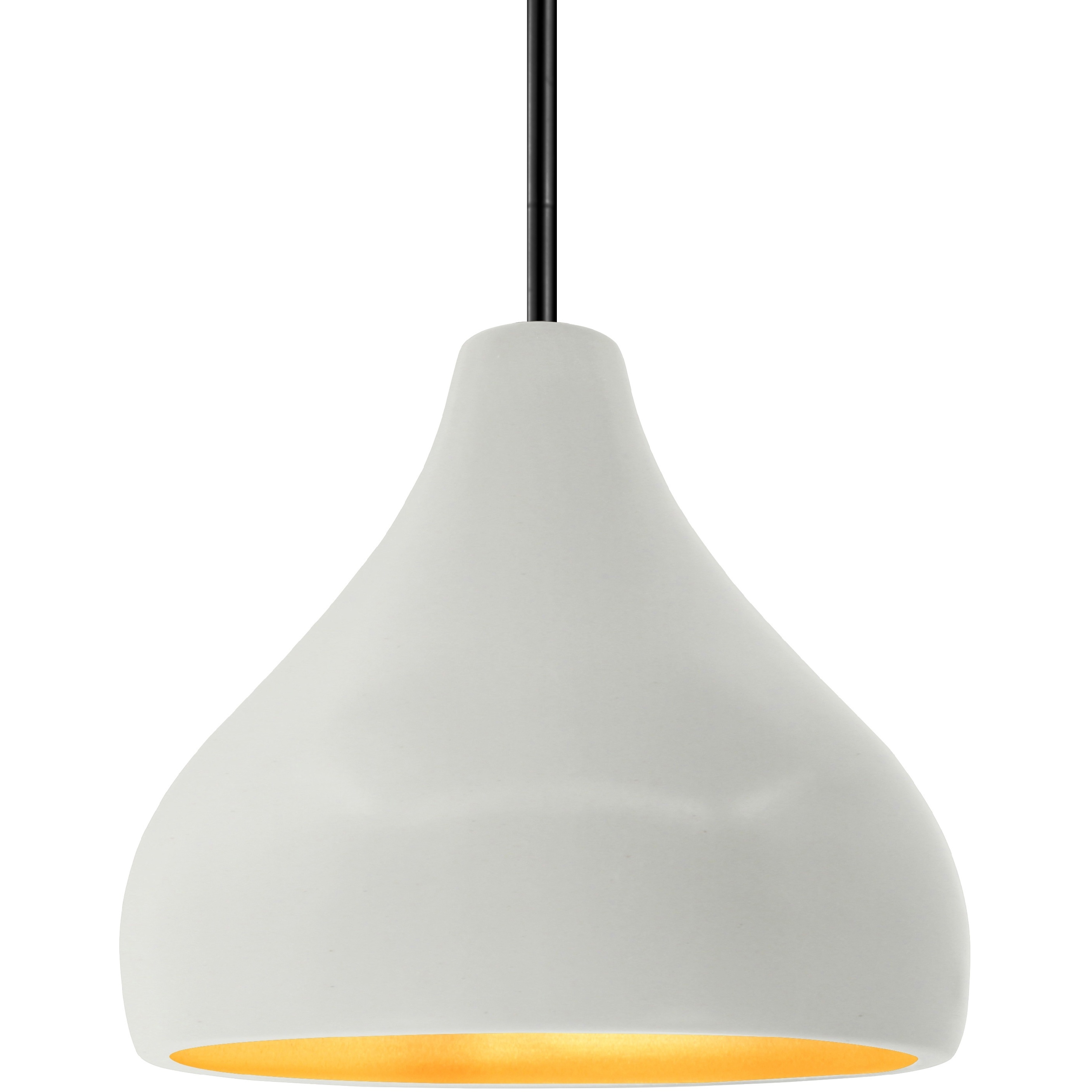 Radiance 1 Light 11.5 inch Matte White and Champagne Gold and Matte Black Pendant Ceiling Light