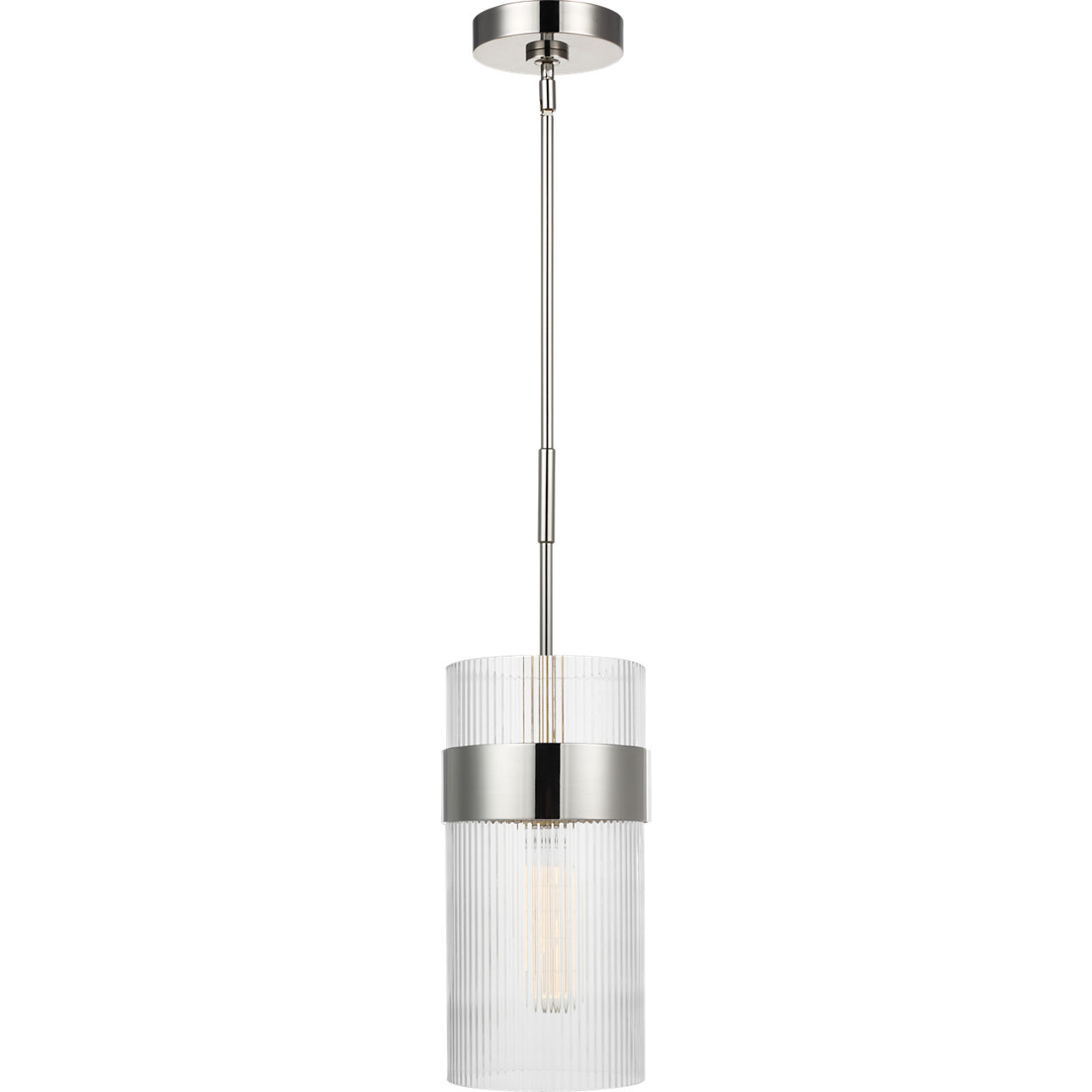 C&M by Chapman & Myers Geneva 1 Light 7 inch Polished Nickel Pendant Ceiling Light