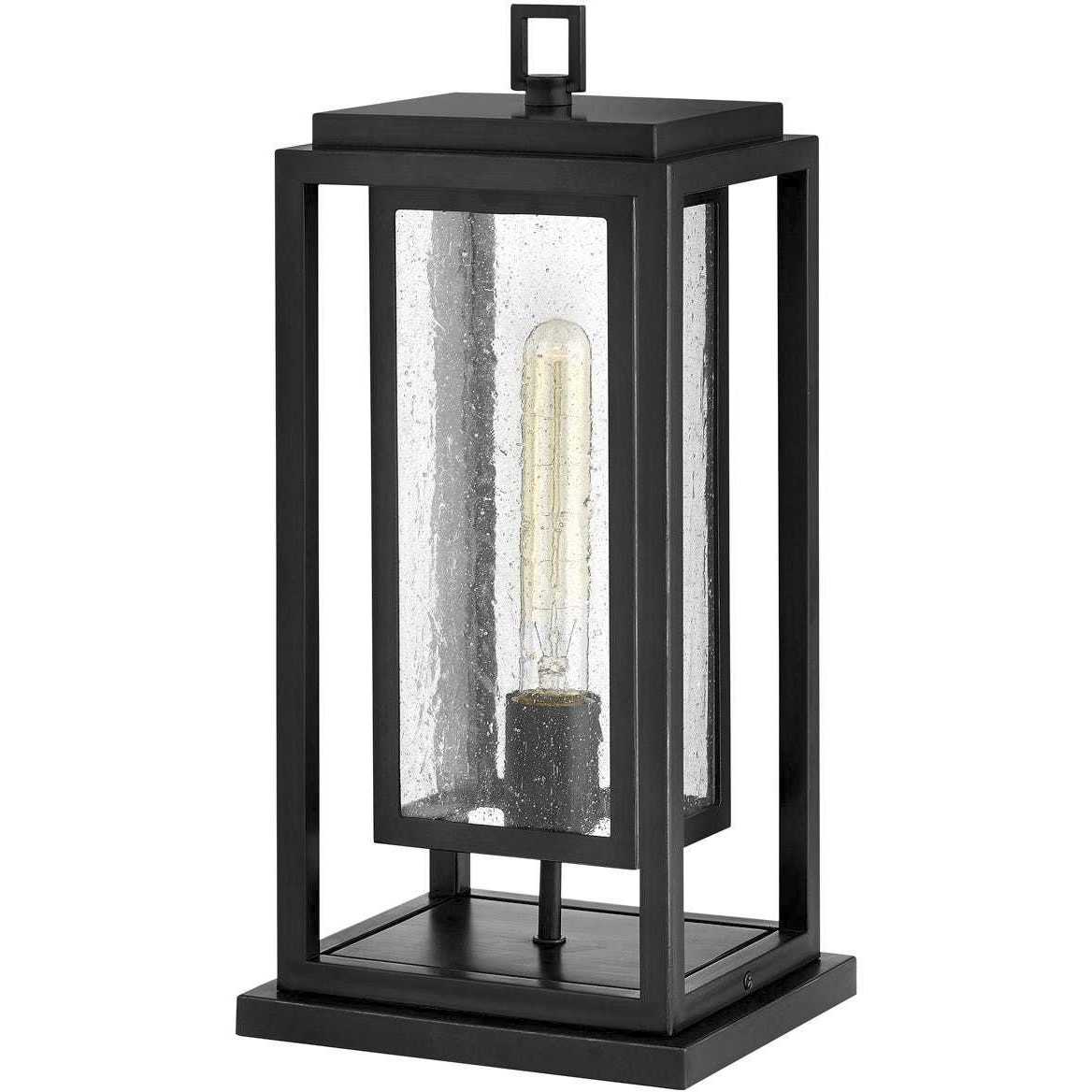 Coastal Elements Republic LED 17 inch Black Outdoor Pier Mount Lantern, Estate Series