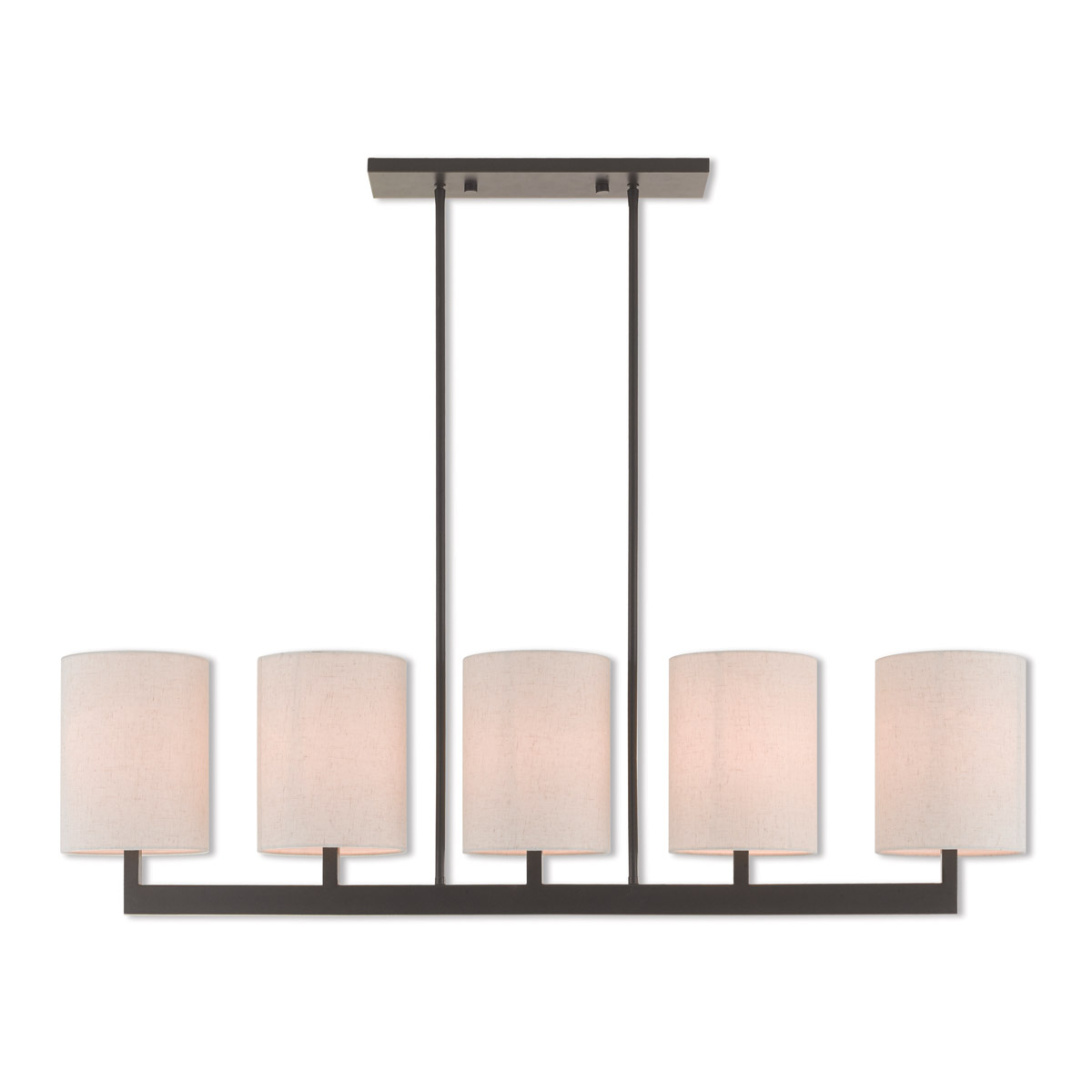 Hayworth 5 Light 49 inch Bronze Linear Chandelier Ceiling Light