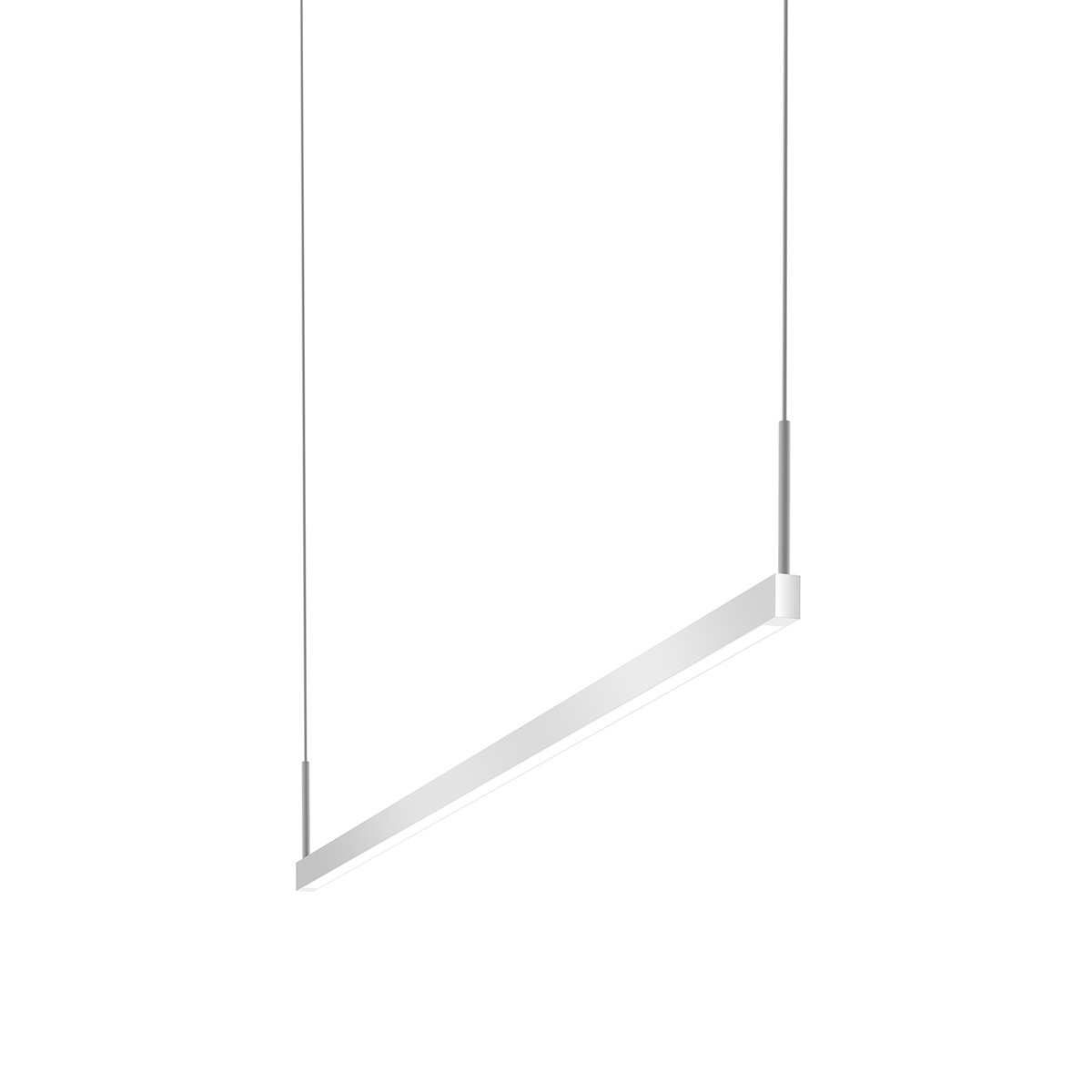 Thin-Line LED 48 inch Bright Satin Aluminum Pendant Ceiling Light