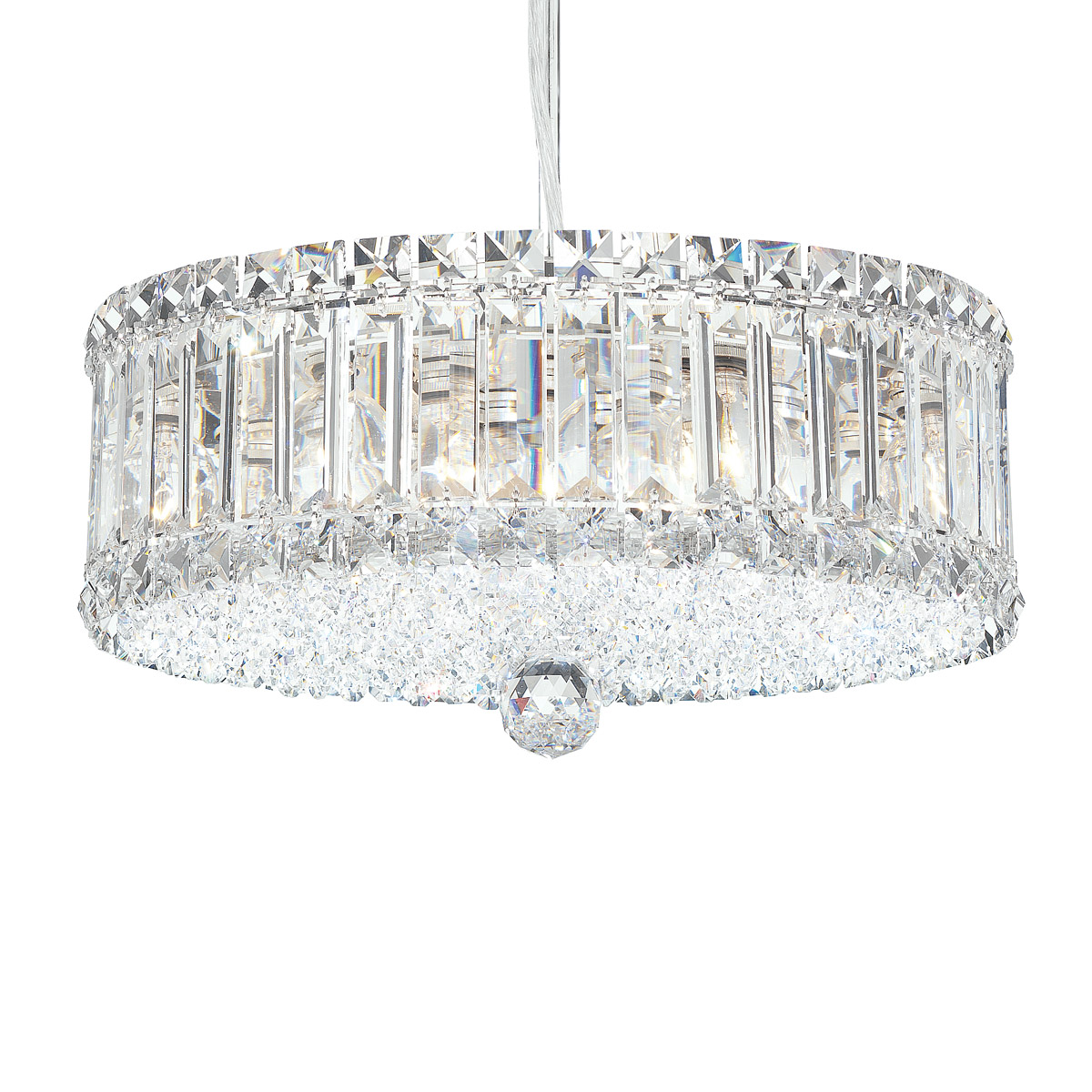 Plaza 9 Light Stainless Steel Pendant Ceiling Light in Radiance