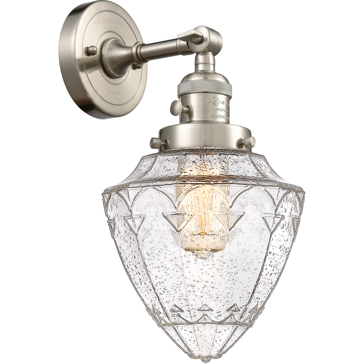 Franklin Restoration Bullet 1 Light 7 inch Brushed Satin Nickel Sconce Wall Light