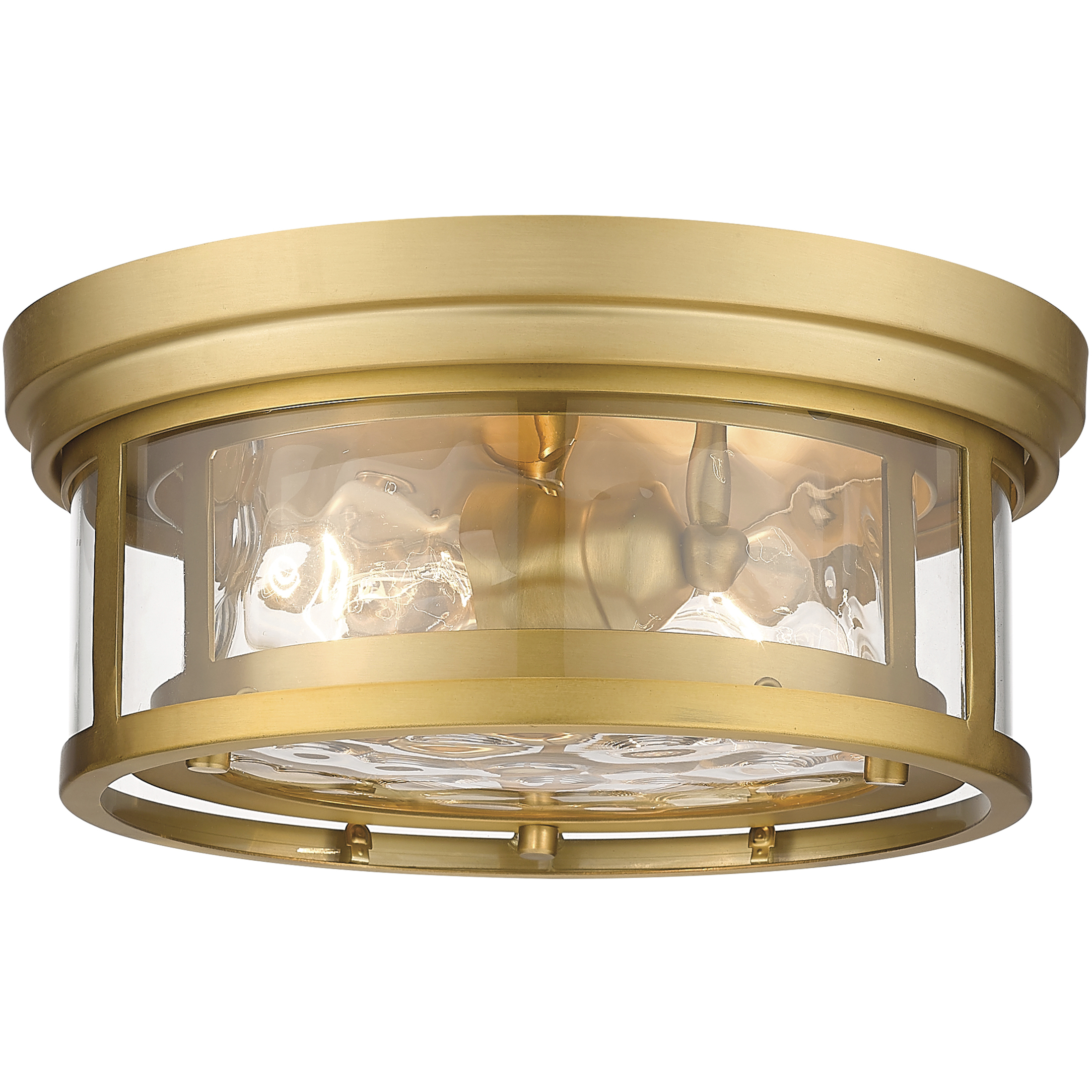 Clarion 2 Light 12 inch Olde Brass Flush Mount Ceiling Light in Oil Rubbed Bronze