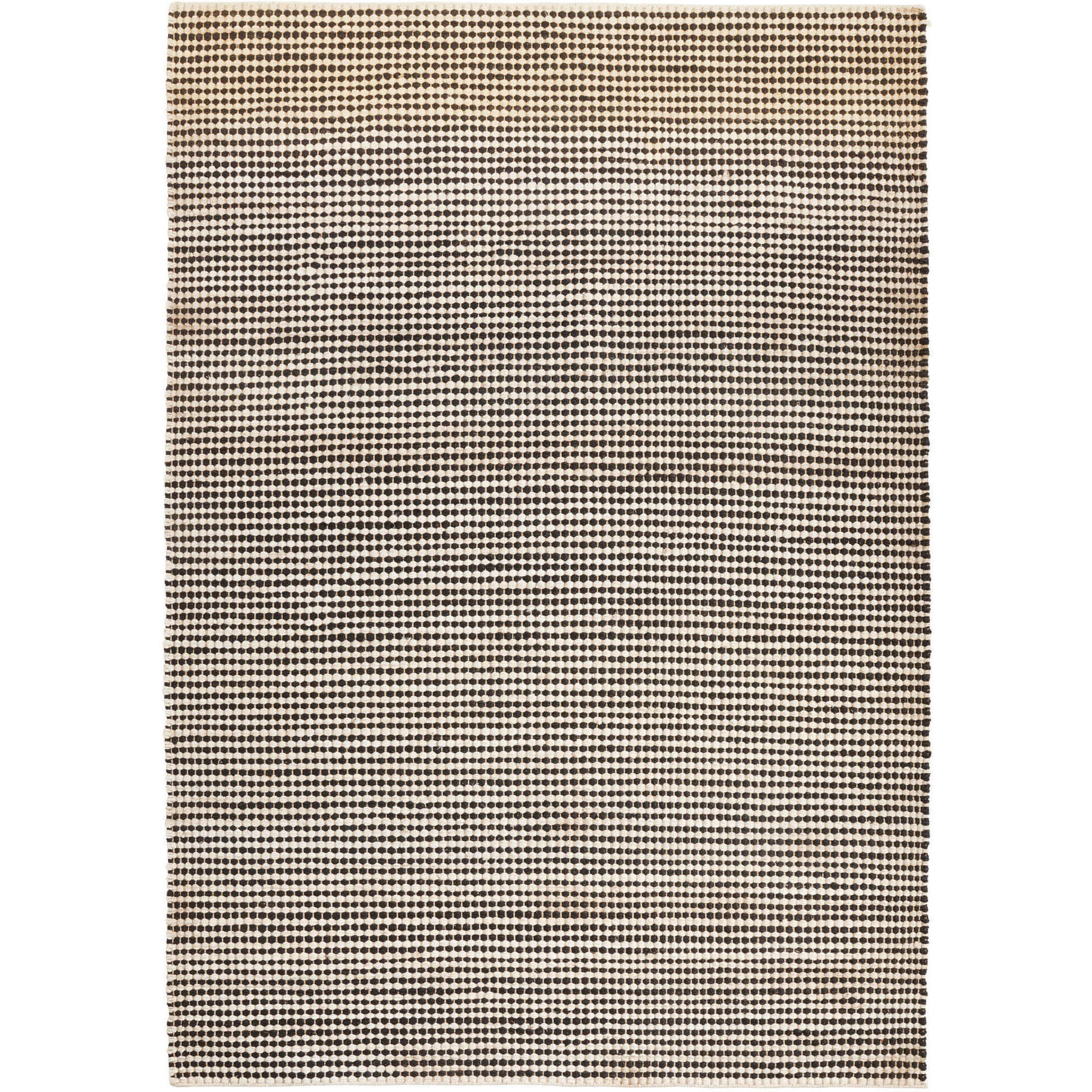 Ganges 90 X 63 inch Black/Natural Rug in 5 x 7