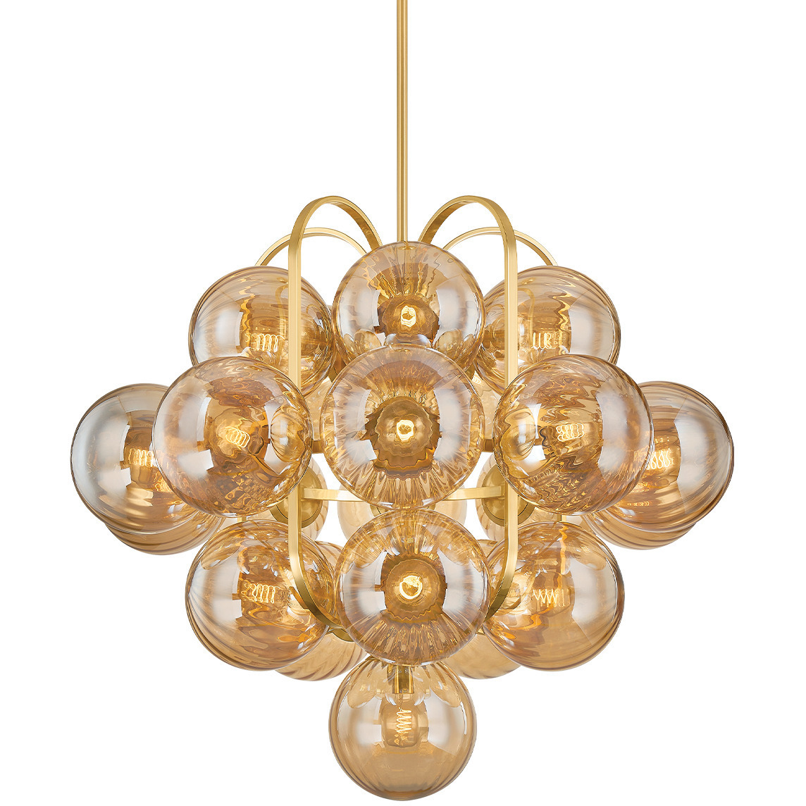 Cronus 21 Light 44.5 inch Vintage Polished Brass Chandelier Ceiling Light