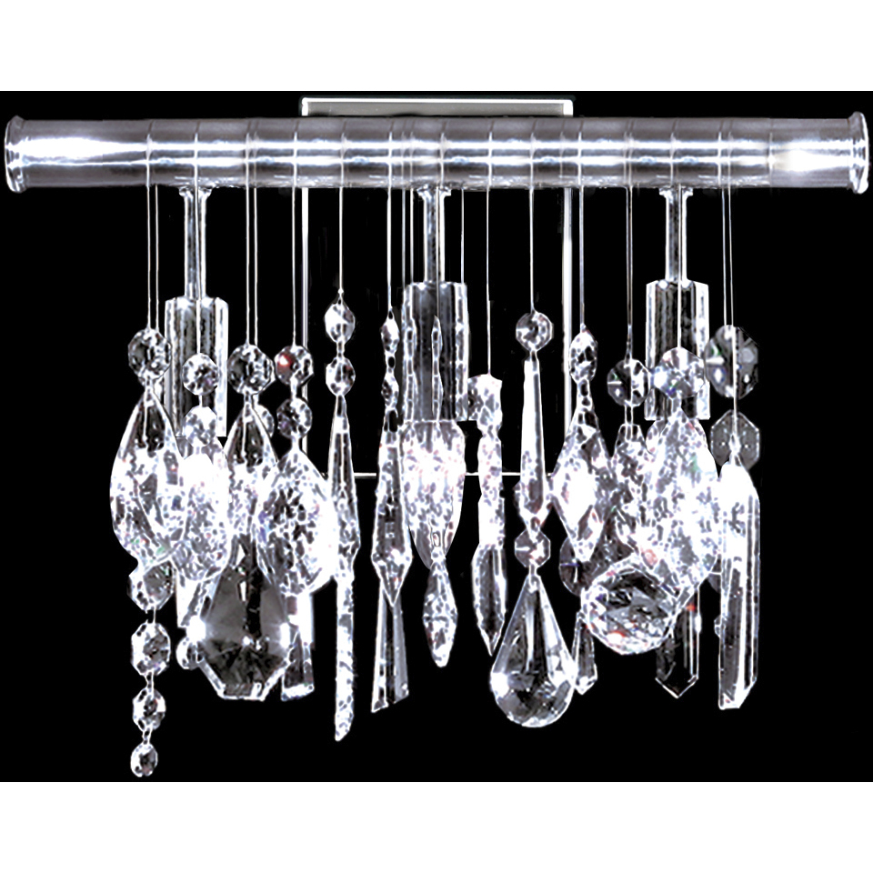 Contemporary 3 Light 14 inch Silver Wall Sconce Wall Light