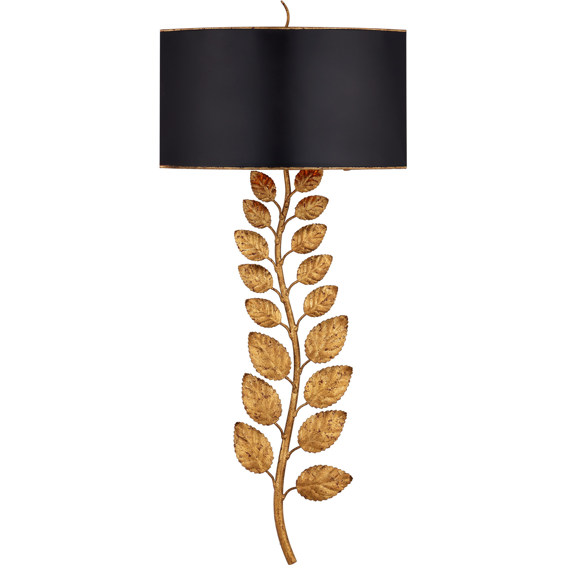 Birdwood 2 Light 16 inch Satin Black Wall Sconce Wall Light