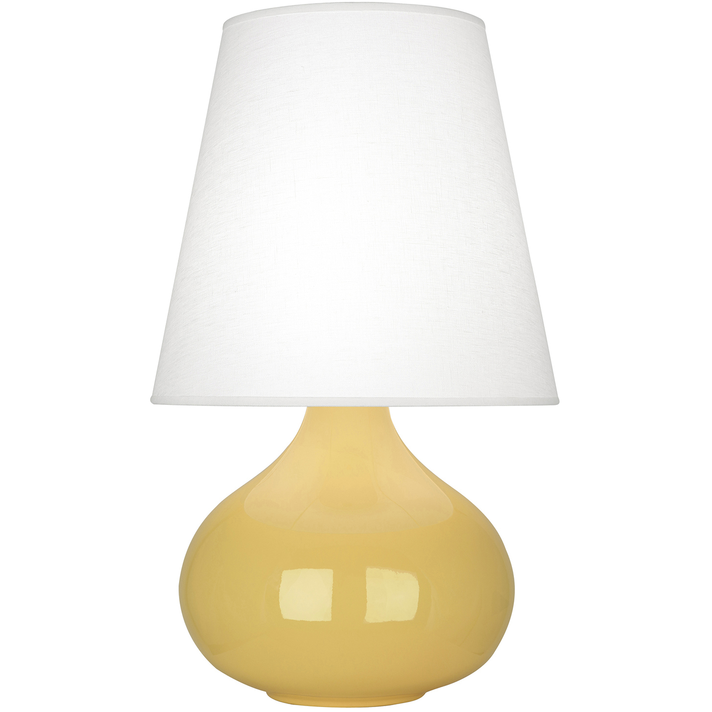 Small June 23.5 inch 150 watt Sunset Yellow Accent Lamp Portable Light in Oyster Linen