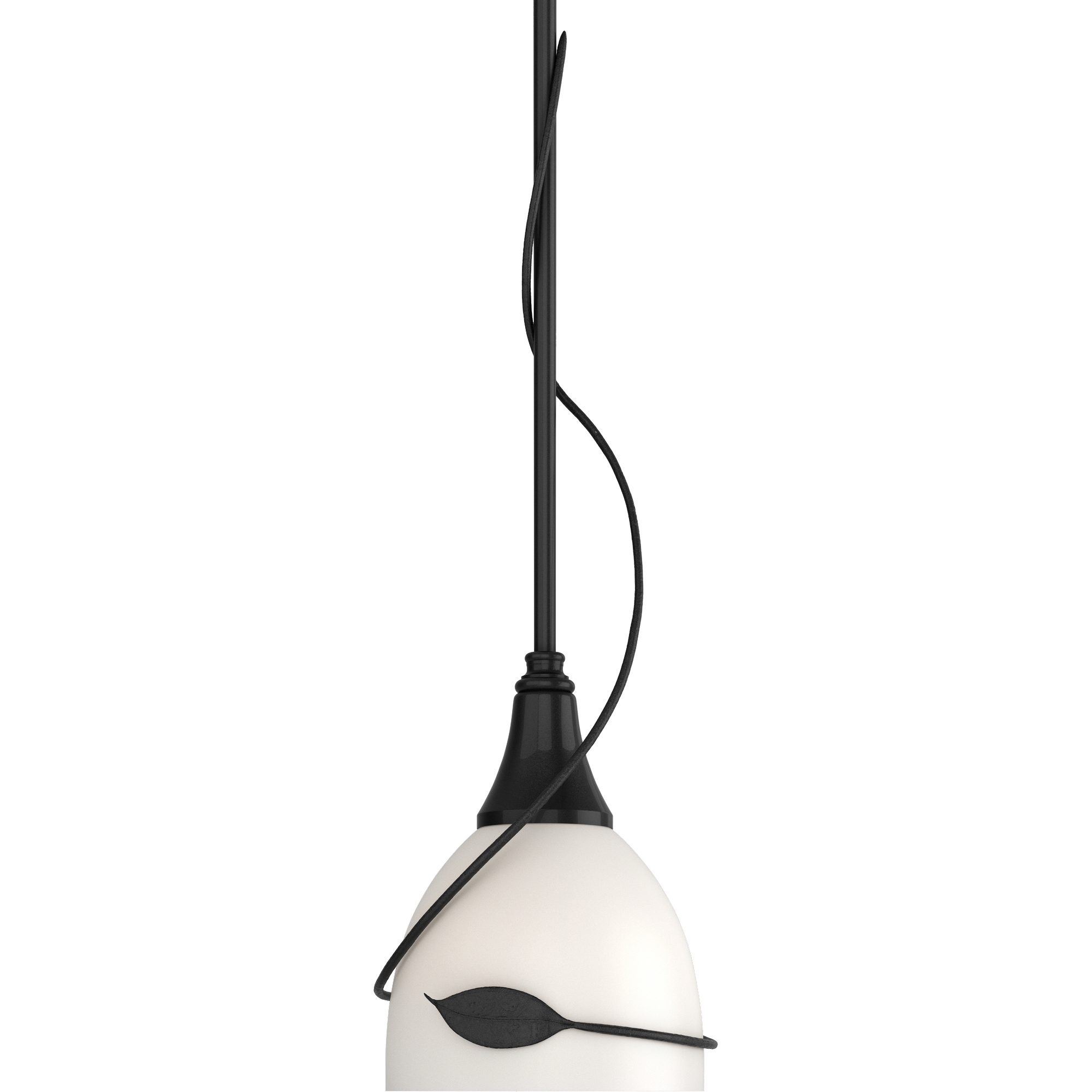 Twining Leaf 1 Light 5.91 inch Ink Mini Pendant Ceiling Light