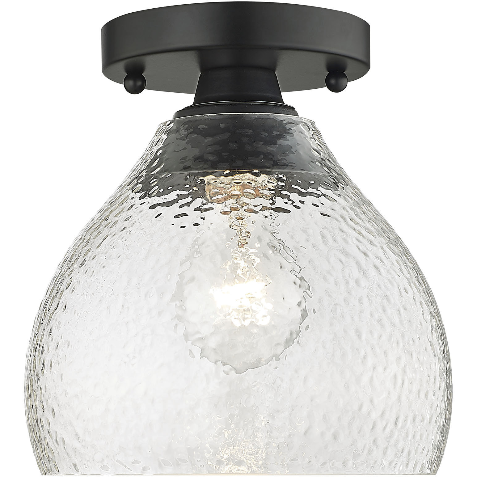 Ariella 1 Light 7.38 inch Matte Black Semi-Flush Mount Ceiling Light