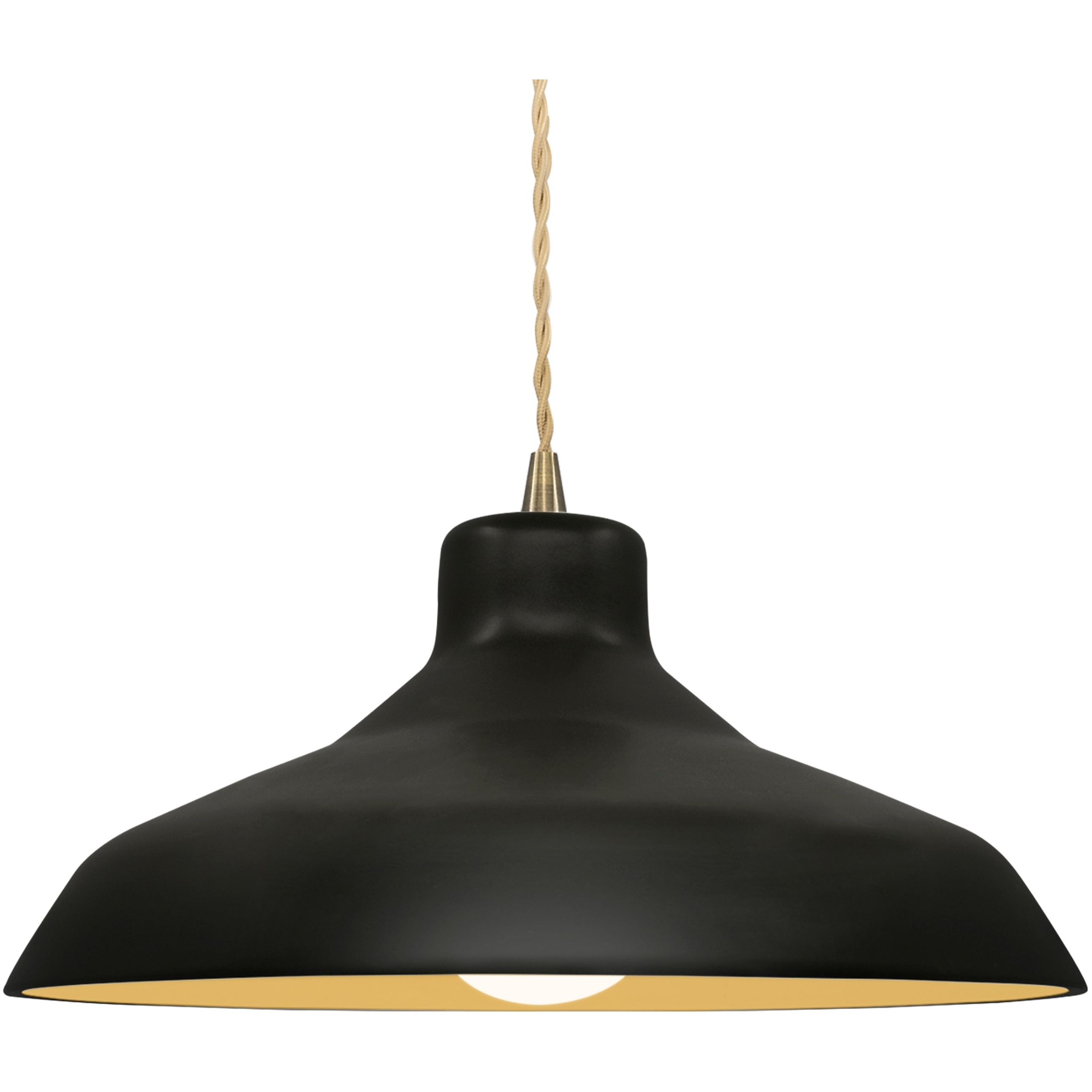 Radiance 1 Light 15.5 inch Carbon Matte Black and Champagne Gold and Antique Brass Pendant Ceiling Light