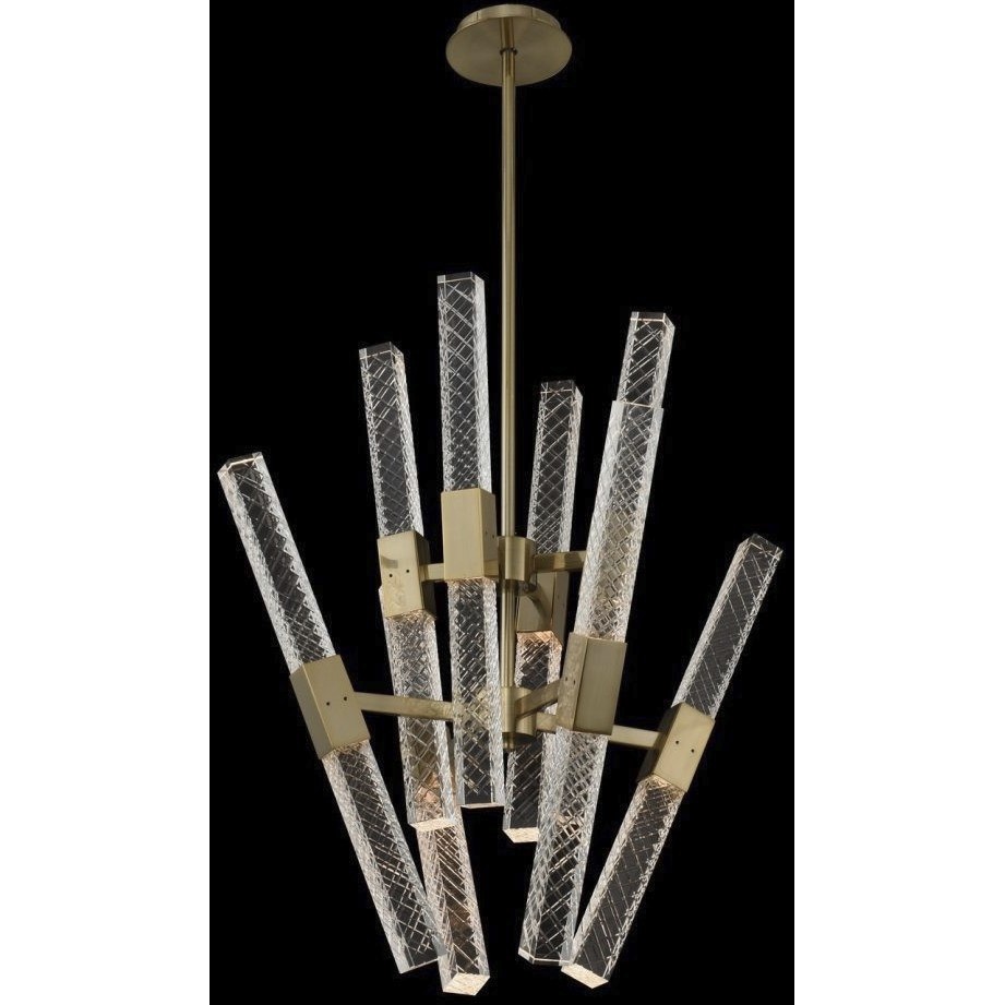 Apollo LED 26 inch Brushed Champagne Gold Chandelier Ceiling Light