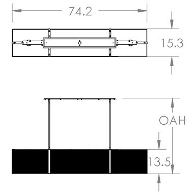 Downtown Mesh 4 Light Classic Silver Linear Pendant Ceiling Light in Exposed Bulb, E26 Incandescent