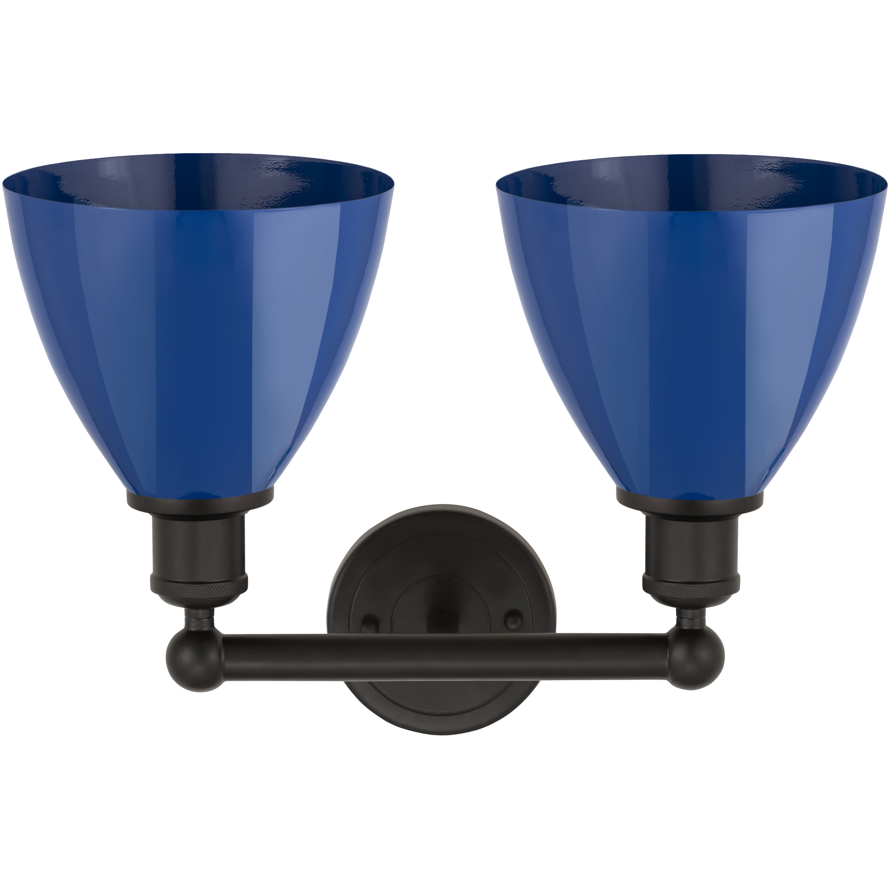 Edison Plymouth Dome 2 Light 17 inch Oil Rubbed Bronze Bath Vanity Light Wall Light in Blue