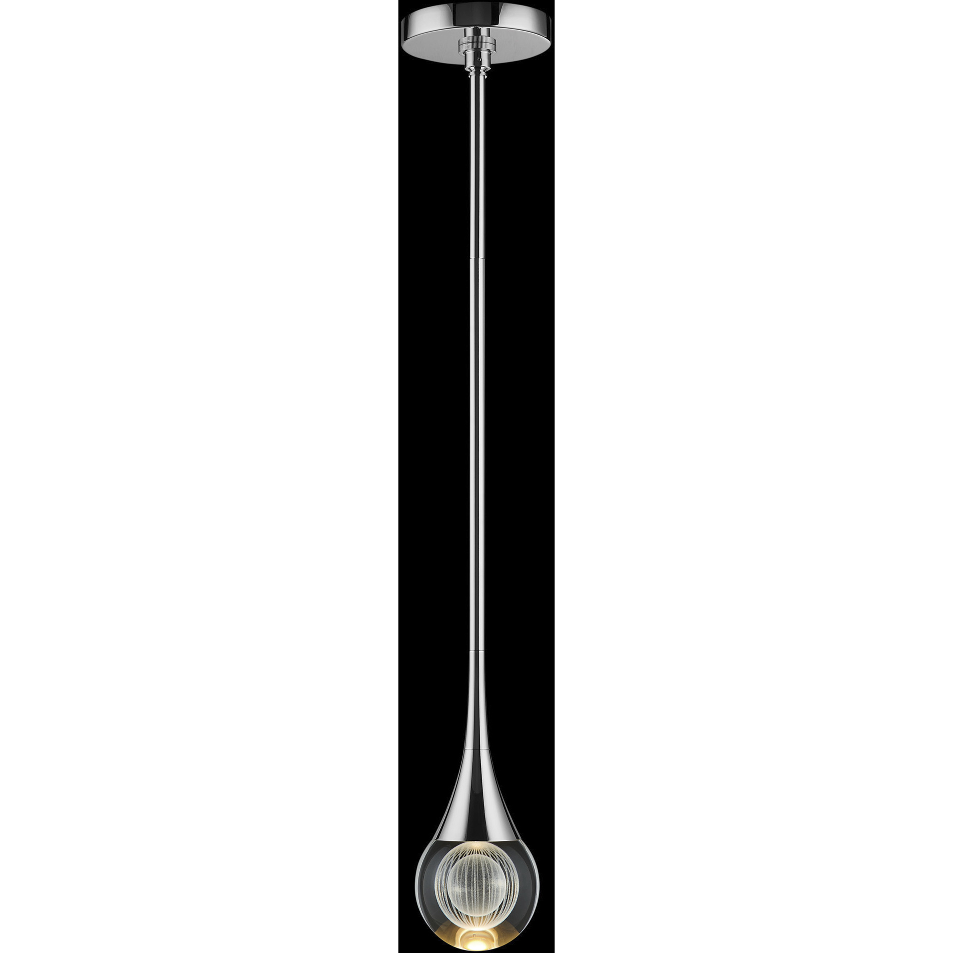 Luna I 1 Light 4.75 inch Nickel Pendant Ceiling Light