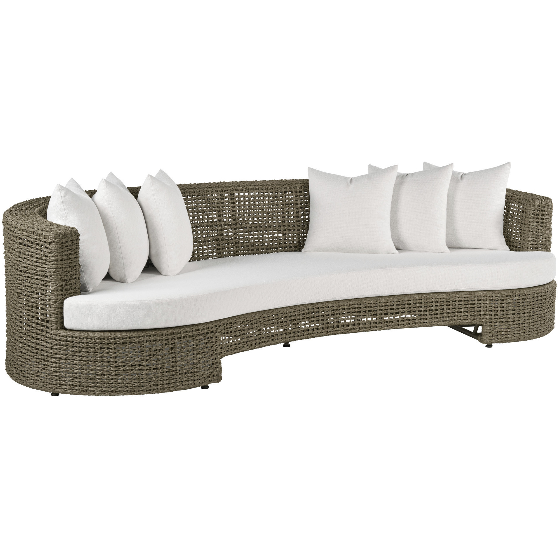 Helene Pearl and Greige Outdoor Sofa
