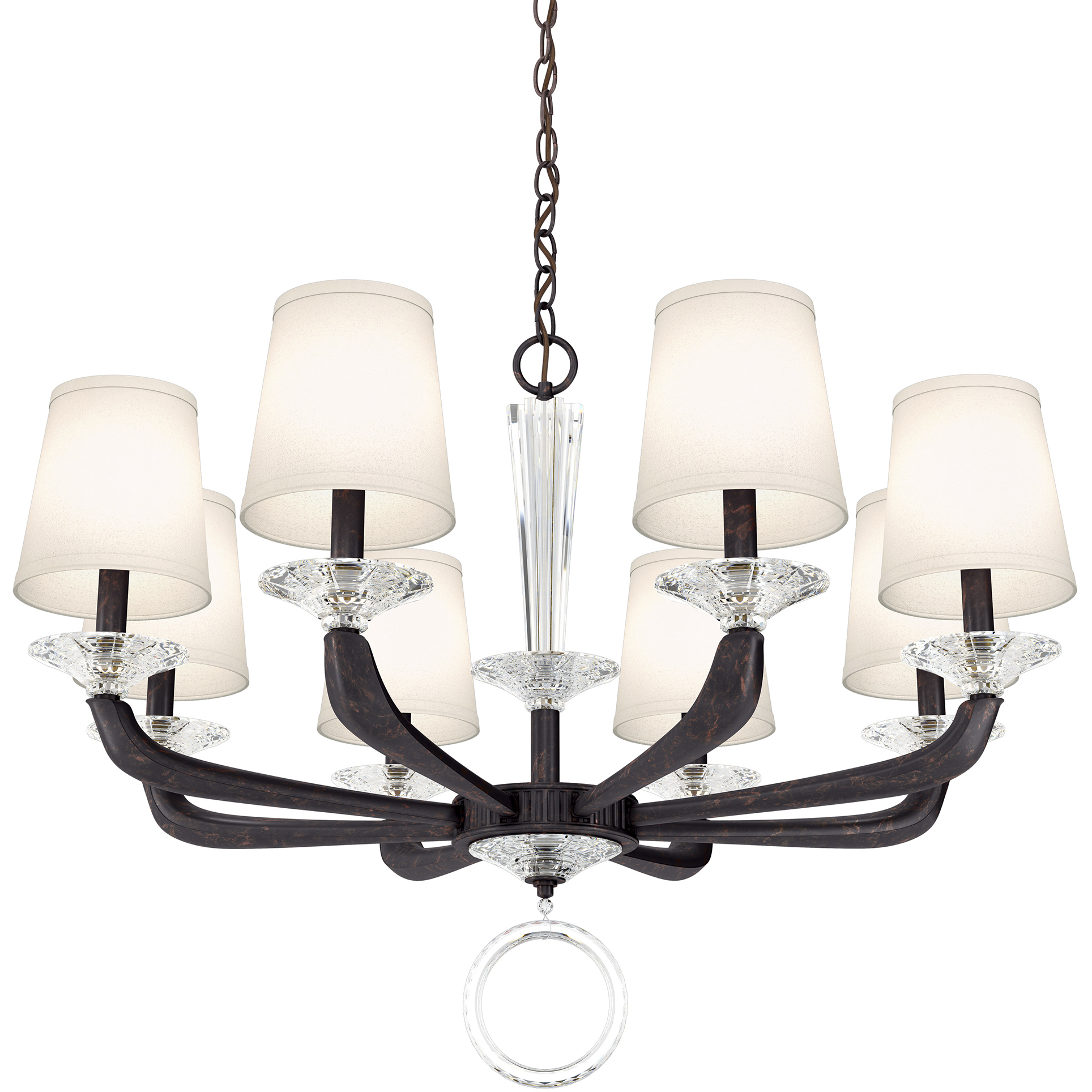 Emilea 8 Light 33 inch Heirloom Bronze Chandelier Ceiling Light