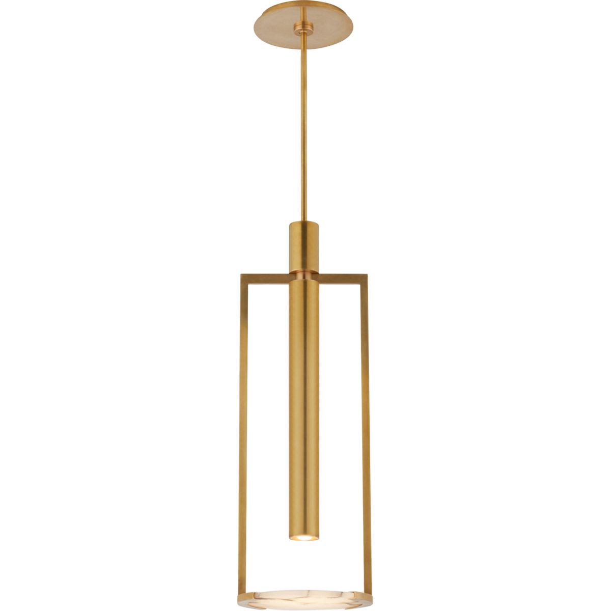 Kelly Wearstler Melange LED 10.25 inch Antique-Burnished Brass Floating Disc Pendant Ceiling Light, Medium
