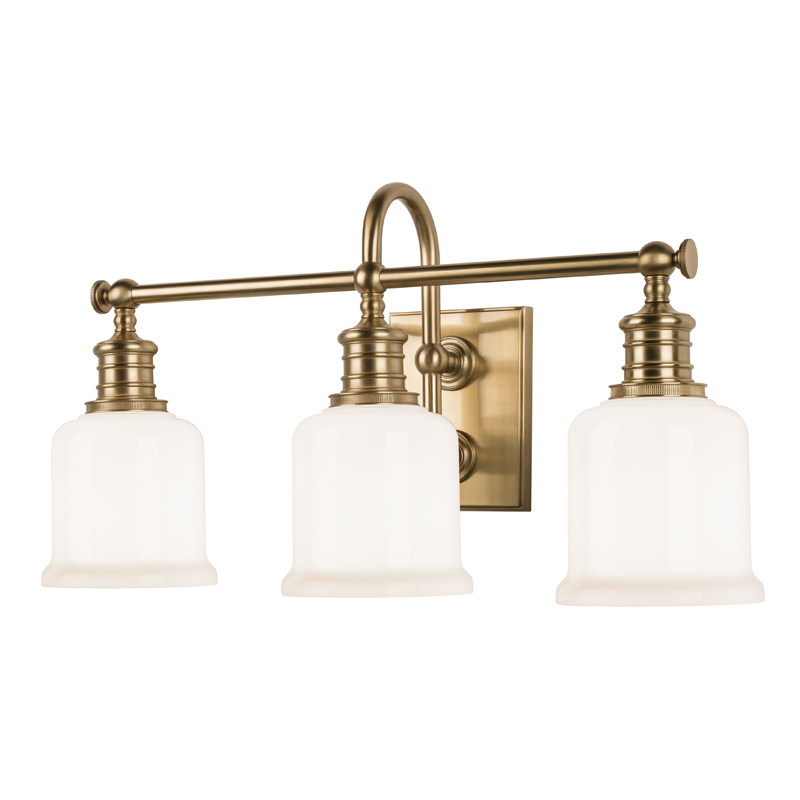 Keswick 3 Light 21 inch Aged Brass Bath and Vanity Wall Light