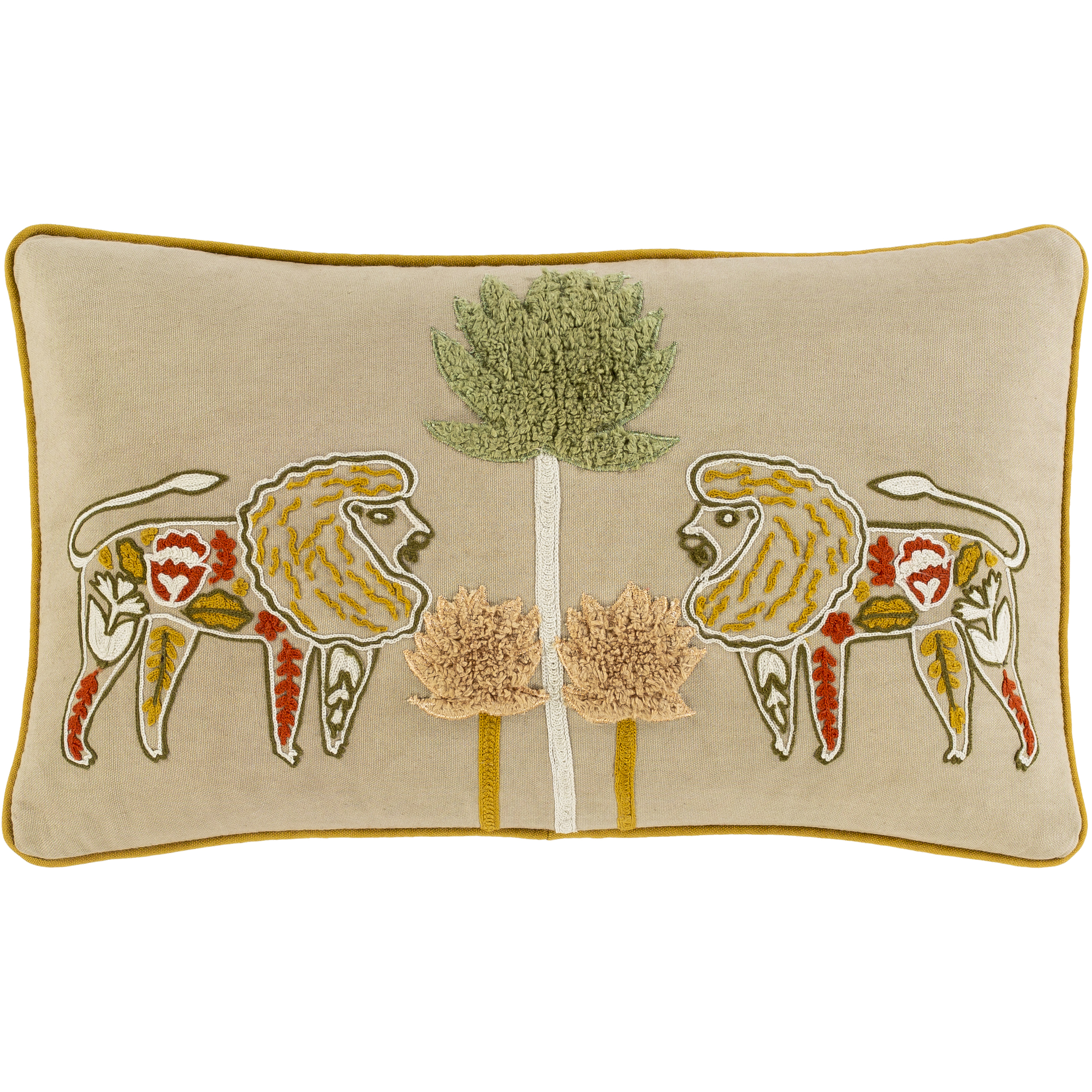 Tanzania 20 X 20 inch Light Olive Pillow Kit, Lumbar