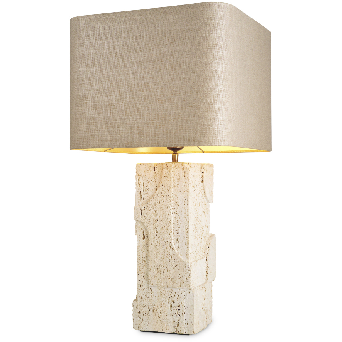 Mazzini 29.92 inch 40 watt Travertine Table Lamp Portable Light