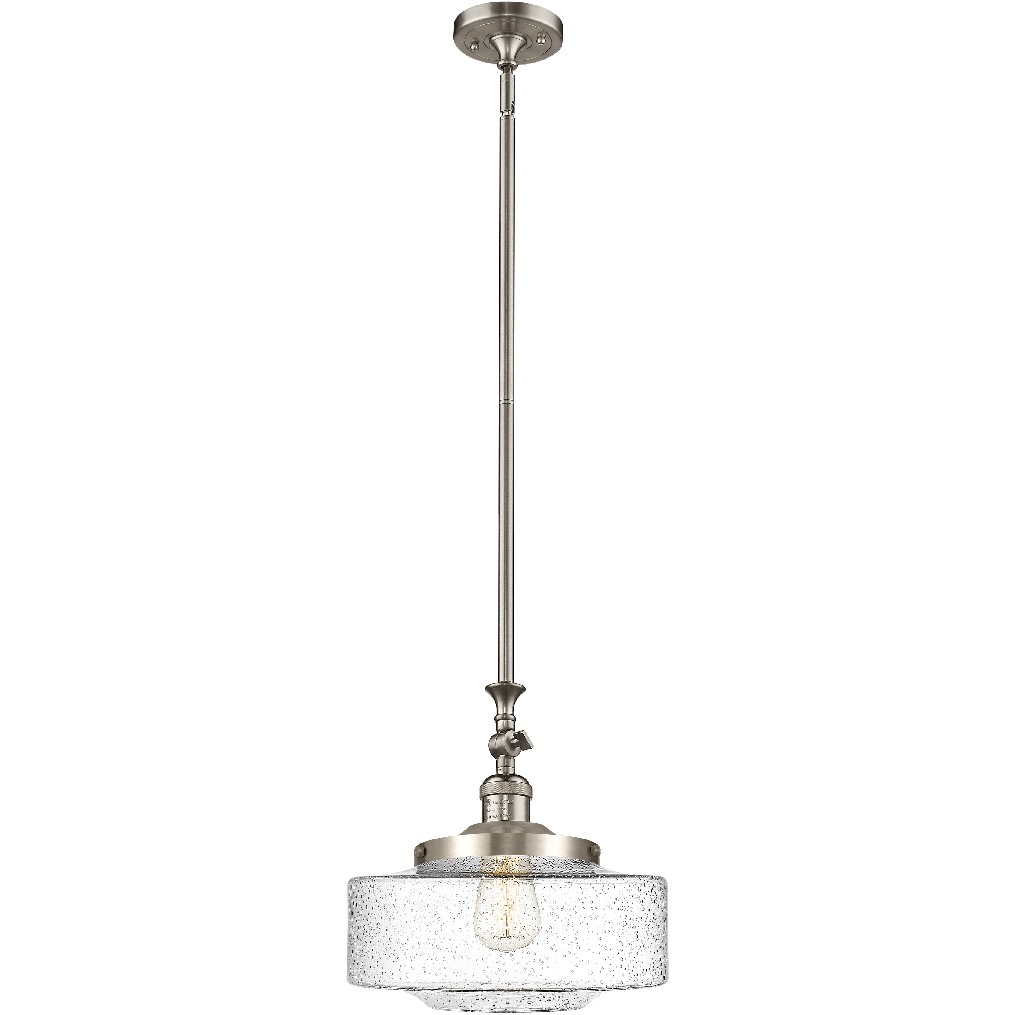 Franklin Restoration Bridgeton 1 Light 12 inch Brushed Satin Nickel Mini Pendant Ceiling Light in Incandescent, Seedy