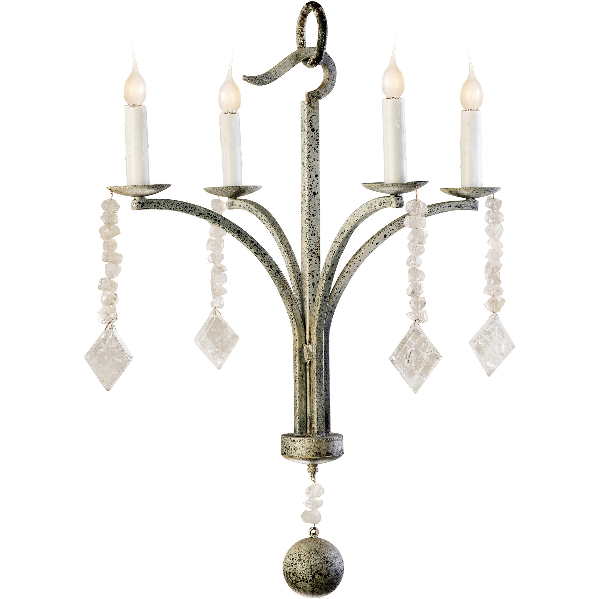 Palm Beach 4 Light Antique Platinum Pendant Ceiling Light