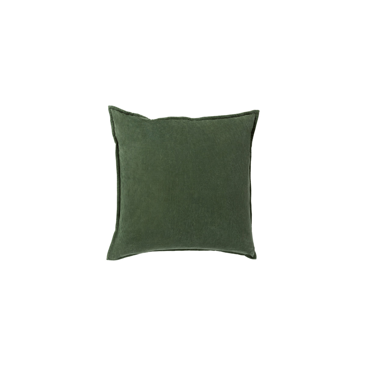 Cotton Velvet 22 X 22 inch Medium Green Pillow Kit, Square