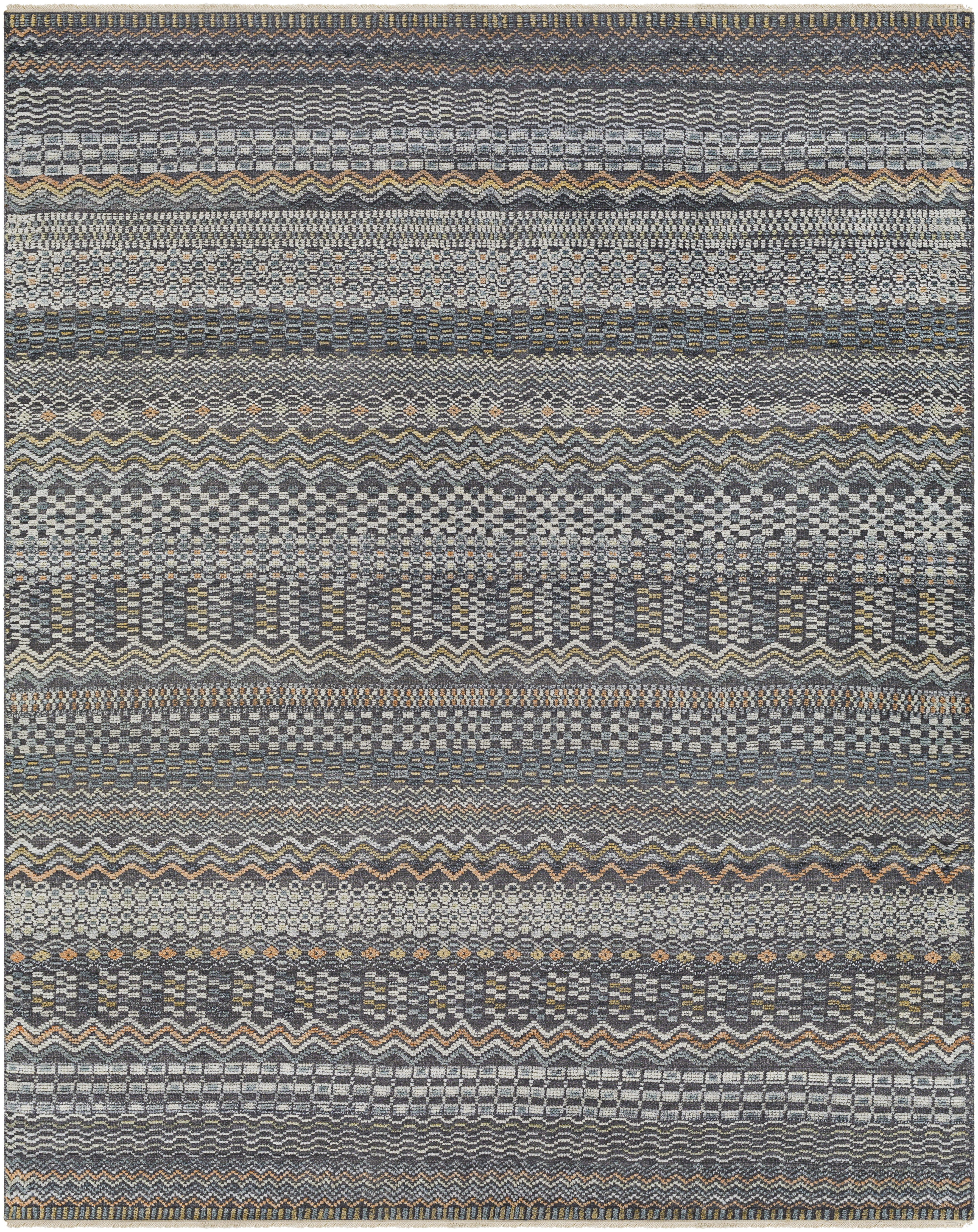 Nobility 120 X 96 inch Charcoal Rug in 8 x 10, Rectangle