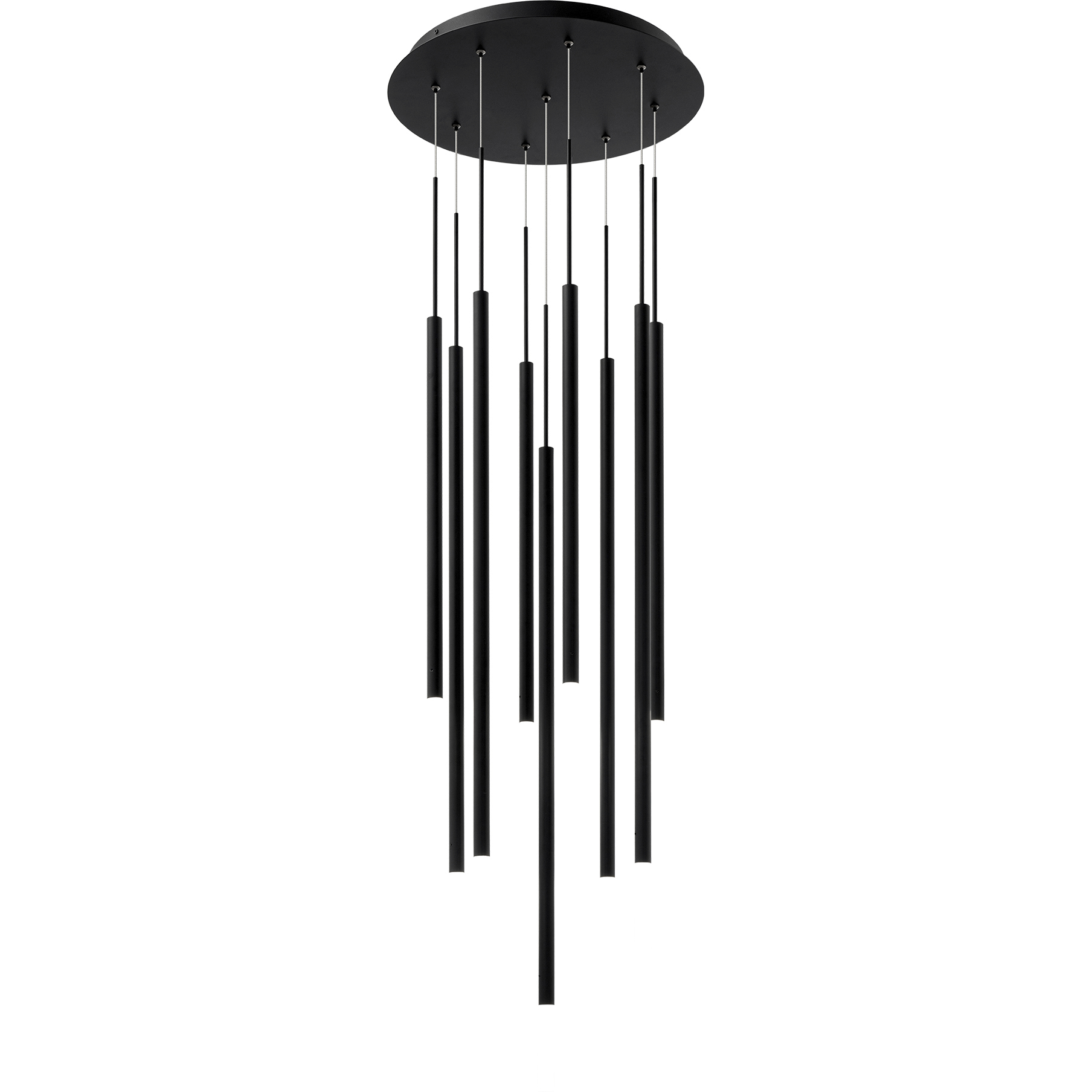 Viggo LED 17 inch Black Multi-Light Pendant Ceiling Light, dweLED