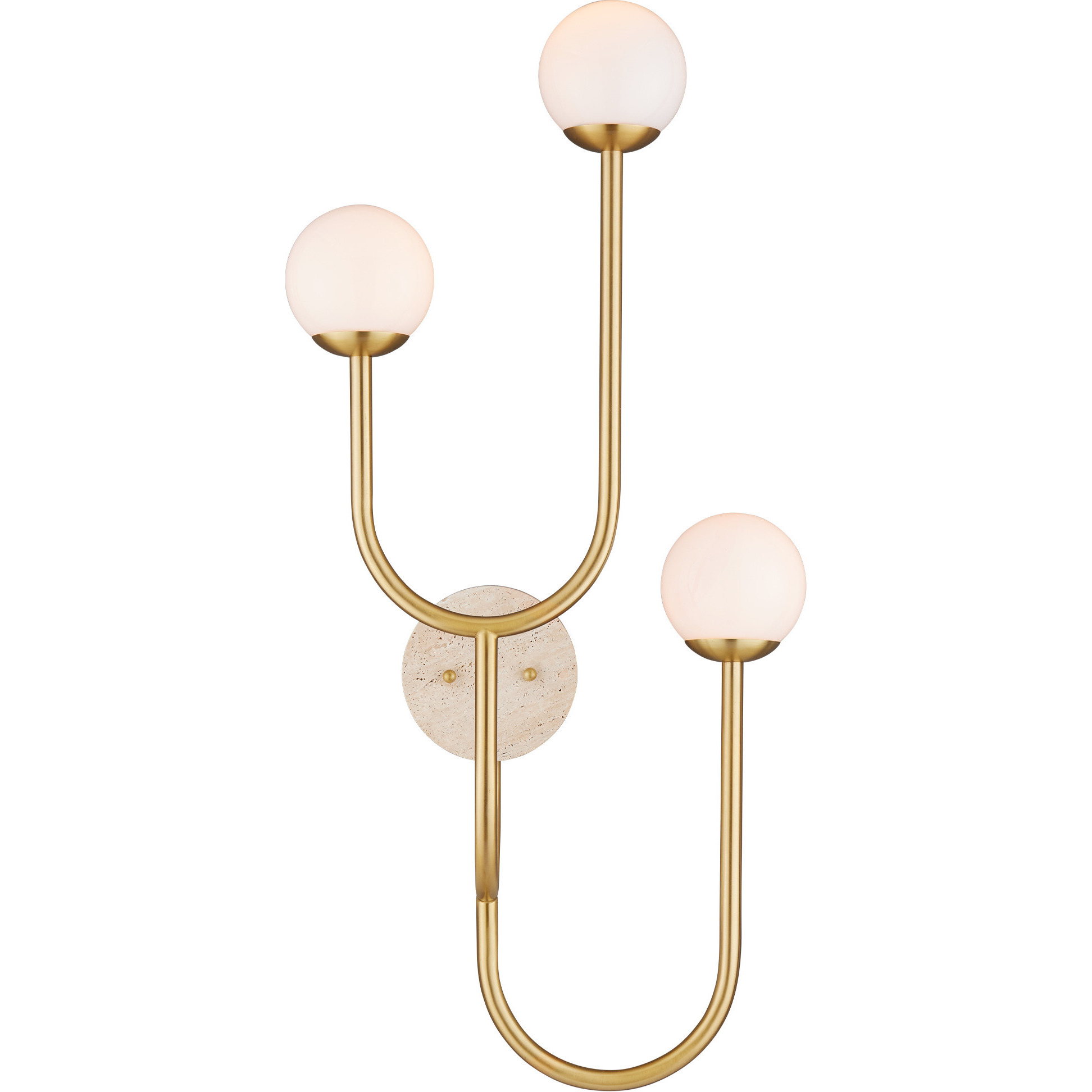 Highsmith 3 Light 17.25 inch Brass Wall Sconce Wall Light, Right