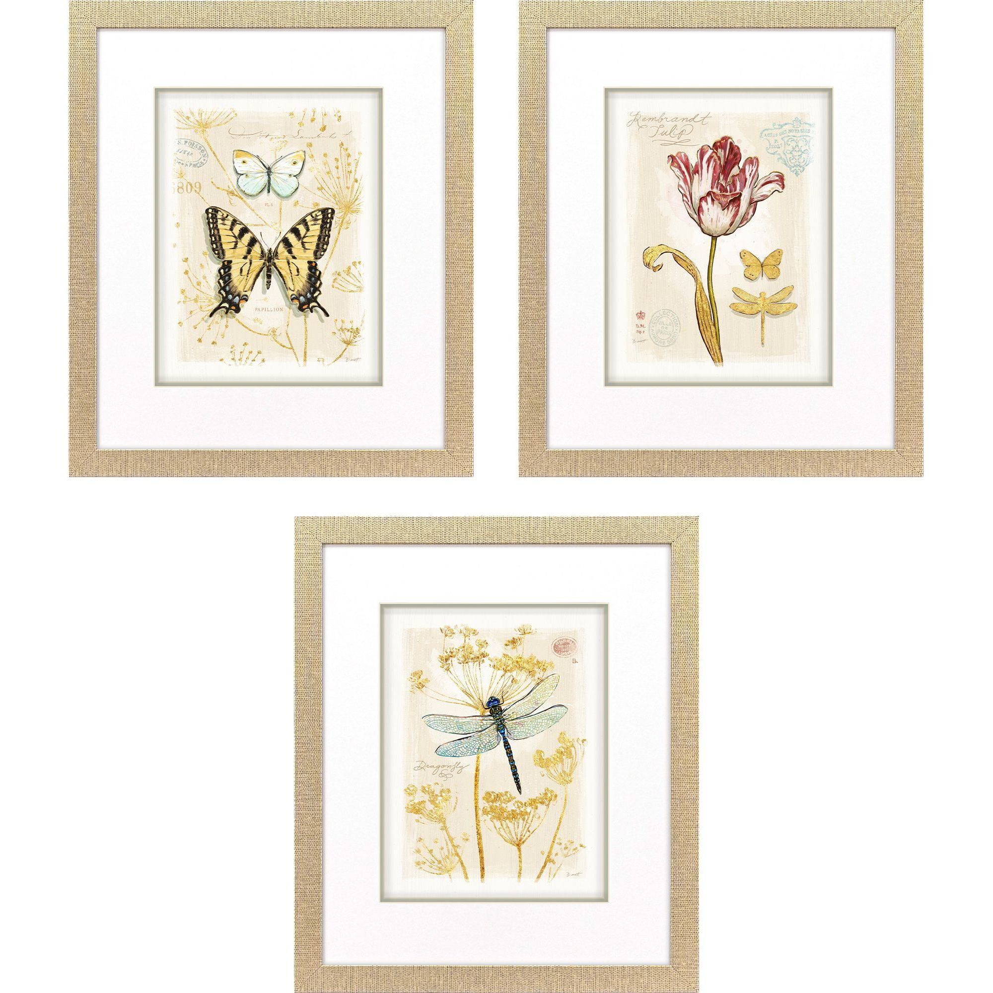 Nature's Wonder Yellow and Multi and Beige Framed Art, Propac