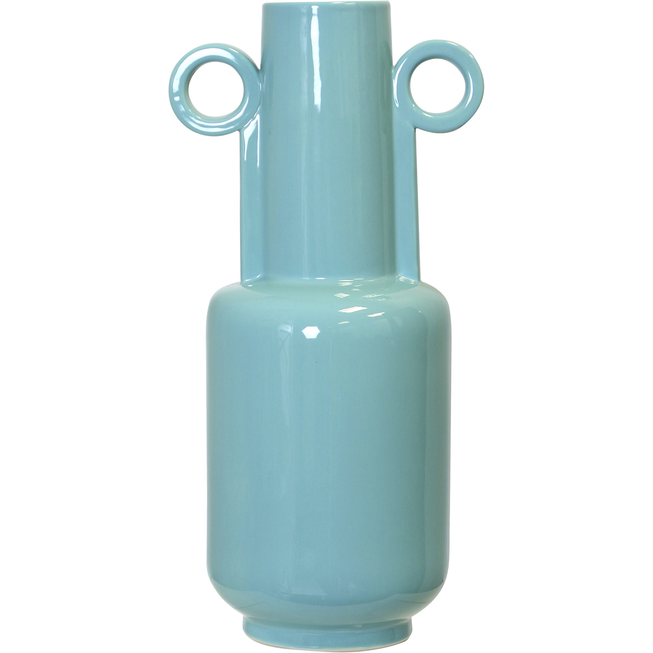 Ares 20 X 10 inch Vase in Gloss Robin's Egg Blue