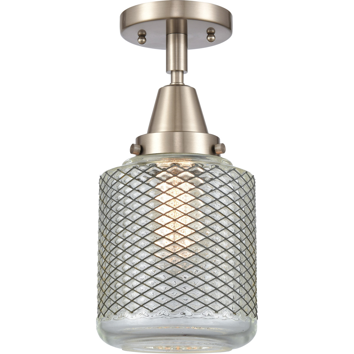 Franklin Restoration Stanton LED 6 inch Brushed Satin Nickel Flush Mount Ceiling Light