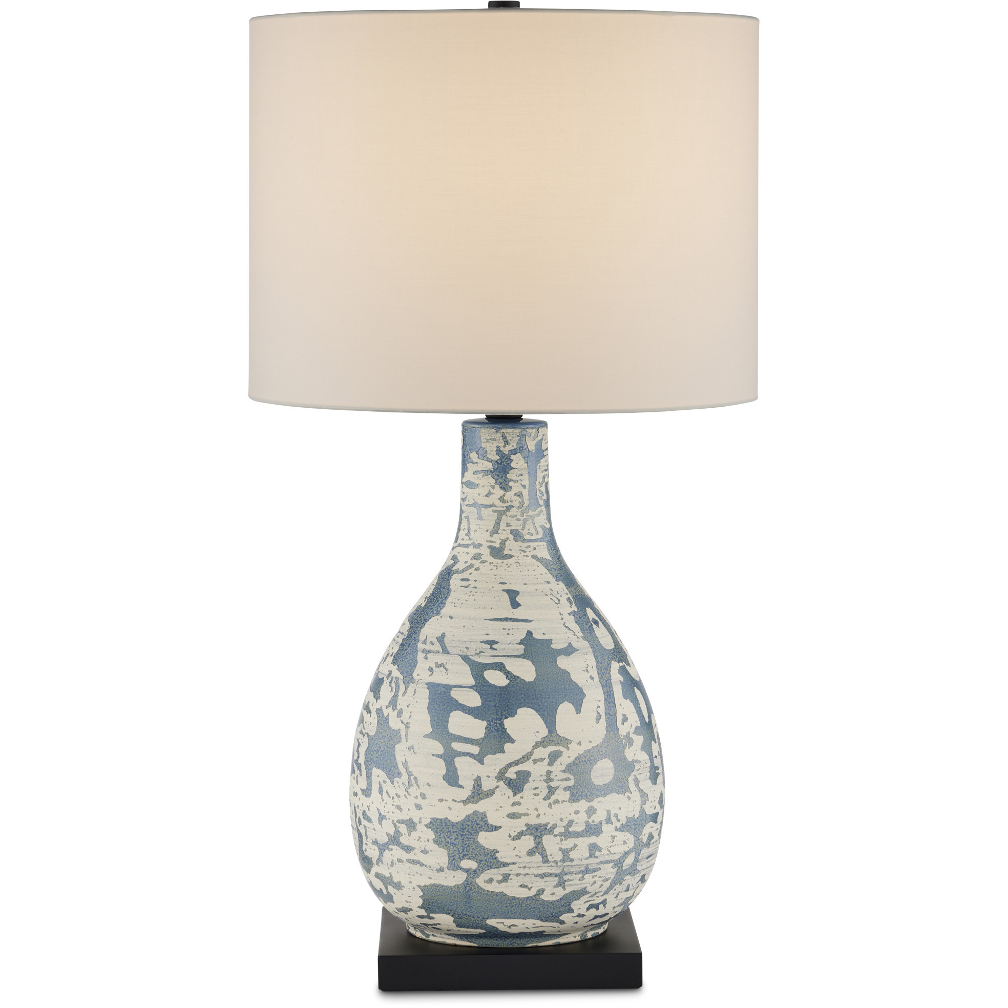 Ostracon 28.5 inch 150 watt Blue and Cream and Black Table Lamp Portable Light
