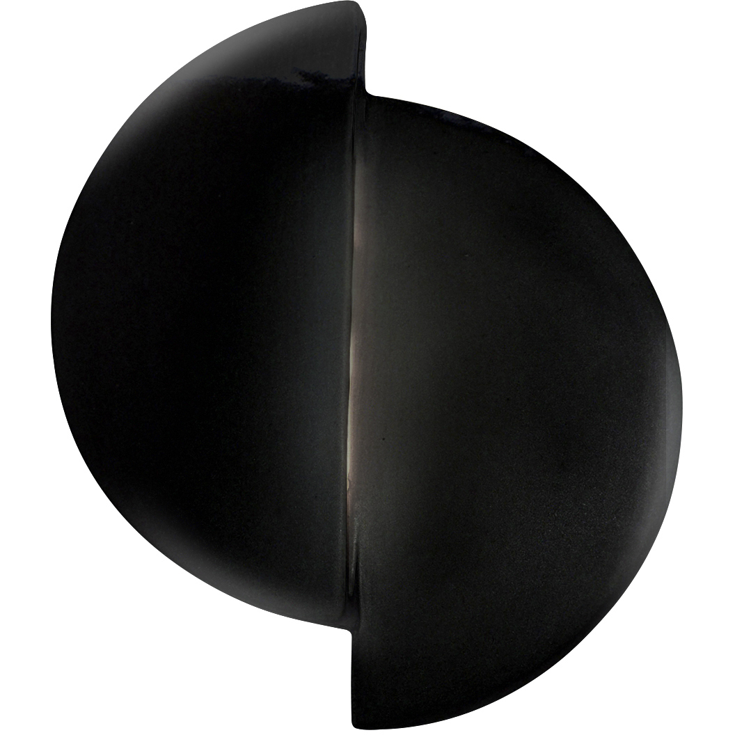 Ambiance LED 9 inch Gloss Black with Matte White ADA Wall Sconce Wall Light, Offset