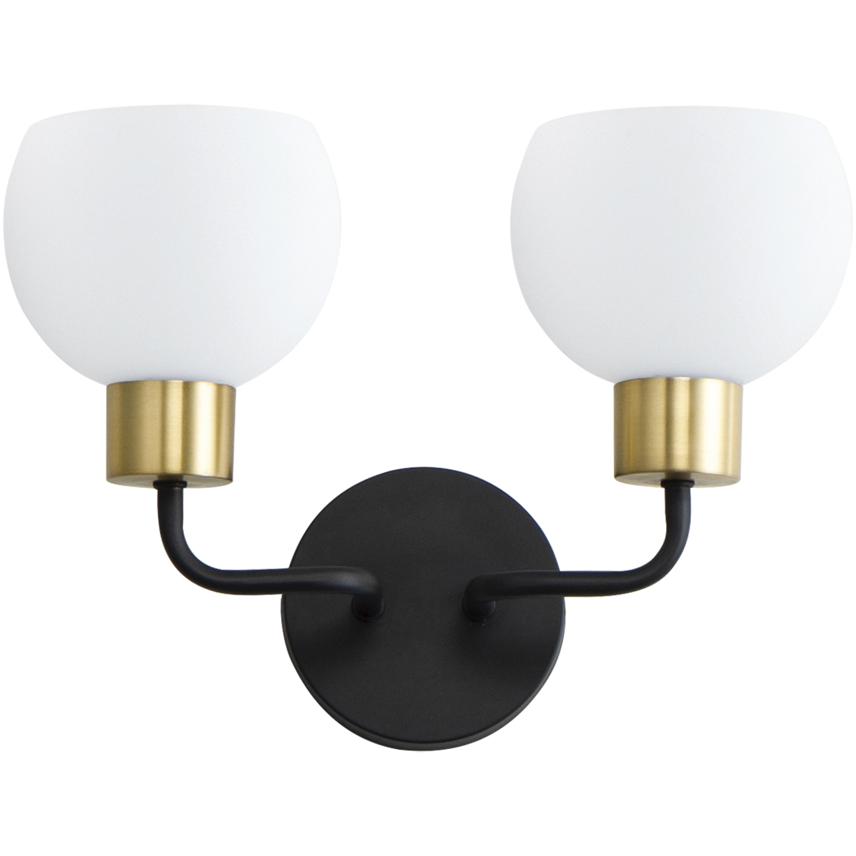 Coraline 2 Light 14.5 inch Bronze and Satin Brass Wall Sconce Wall Light in Bronze/Satin Brass