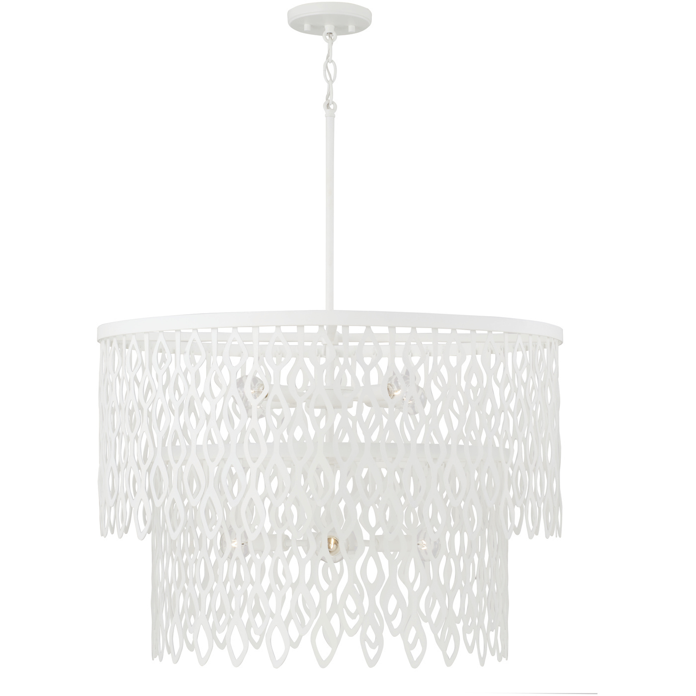 Pheobe 7 Light 27 inch Matte White Pendant Ceiling Light