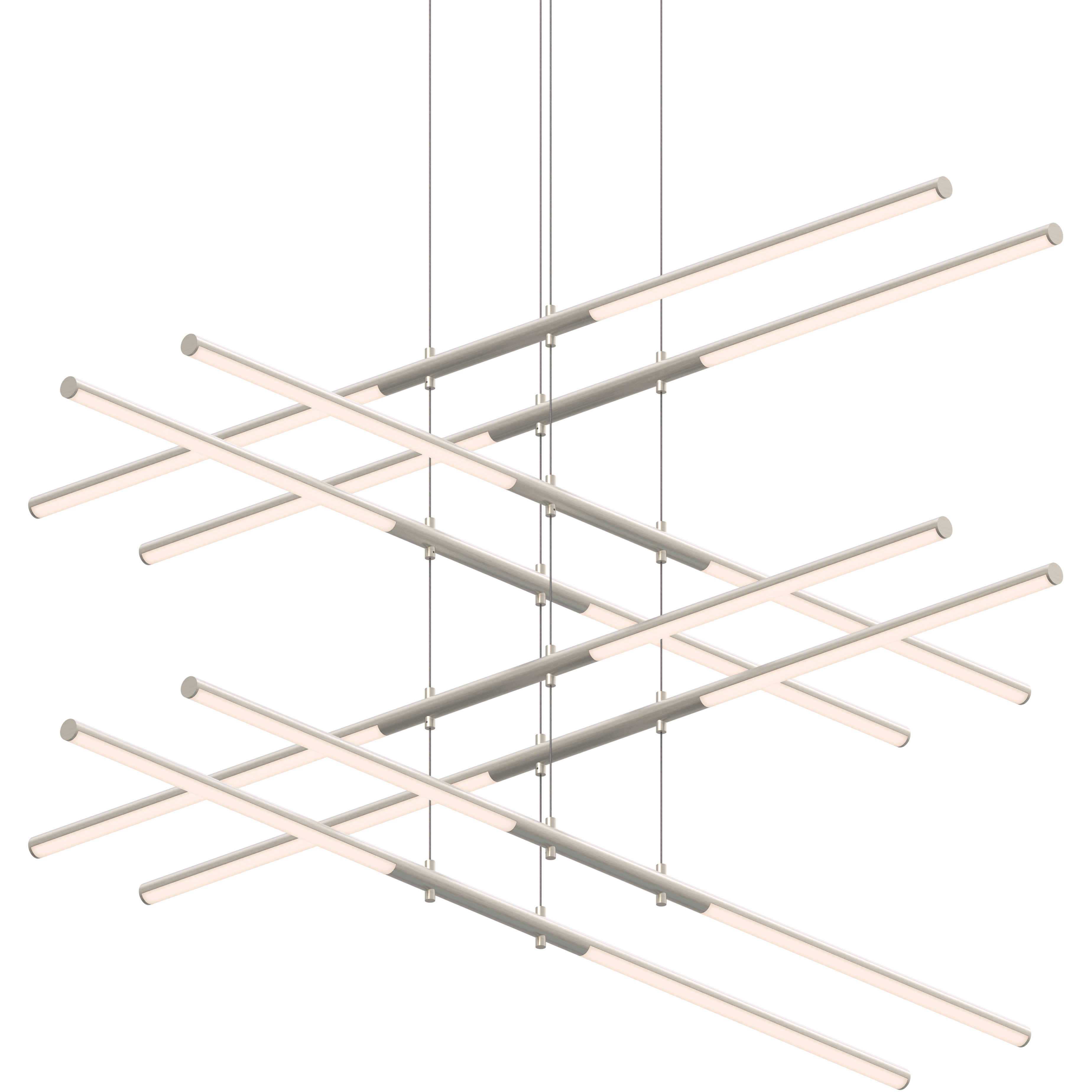 Tik-Tak LED 48 inch Satin Nickel Pendant Ceiling Light