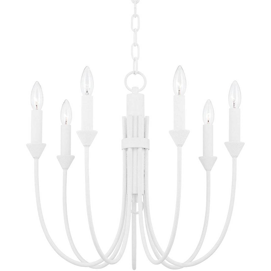 Cate 7 Light 21.5 inch Gesso White Chandelier Ceiling Light