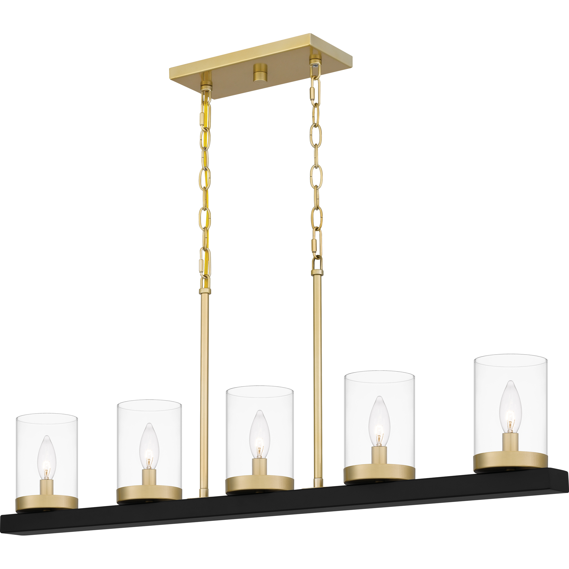 Greeley 5 Light 39 inch Matte Black Island Light Ceiling Light