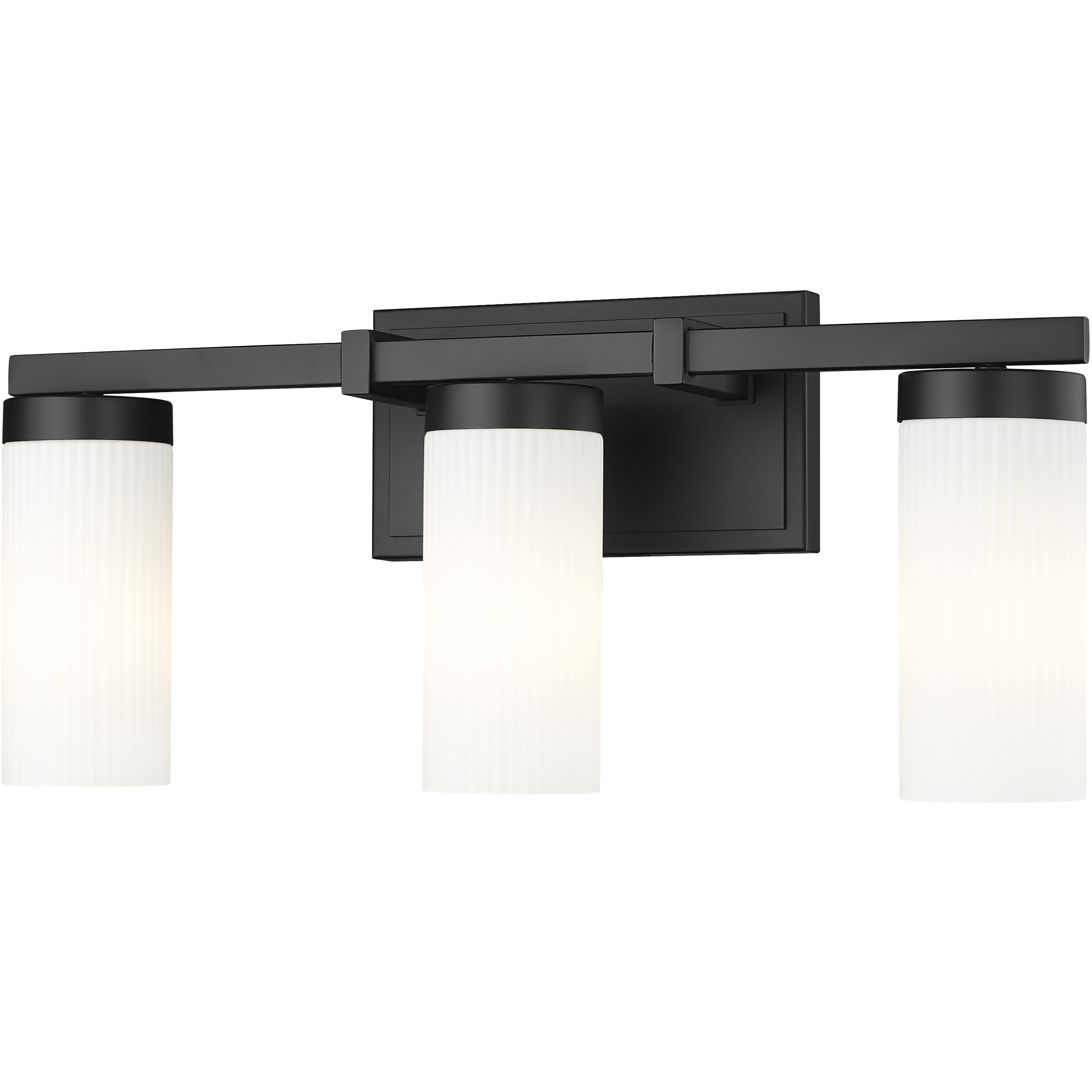 Danica 3 Light 20.5 inch Matte Black Bath Vanity Light Wall Light