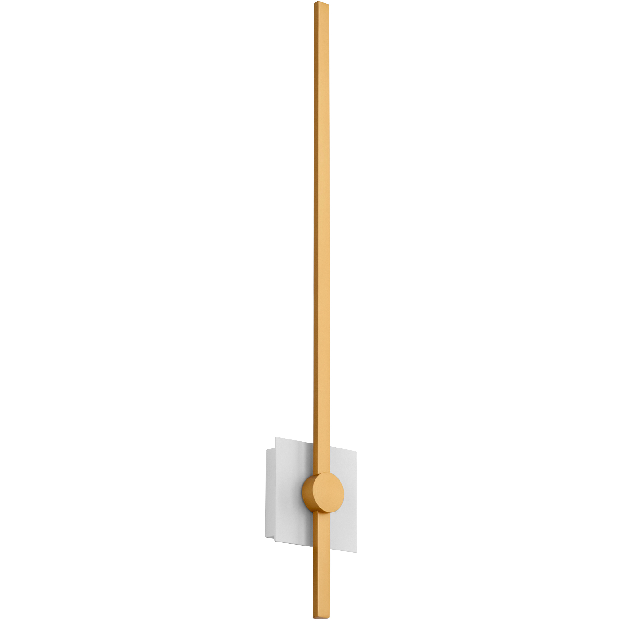 Zora 1 Light 32 inch White/Industrial Brass Sconce Wall Light